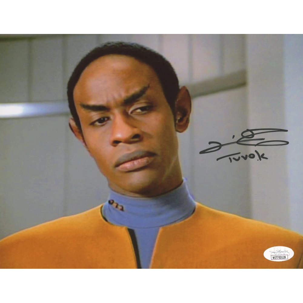 Tim Russ Signed "Star Trek Voyager" 8x10 Photo Inscribed "Tuvok" (JSA