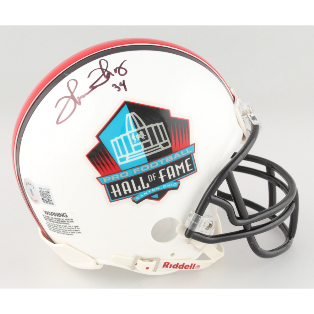 Thurman Thomas Signed Hall of Fame Logo Mini Helmet (Beckett COA ...