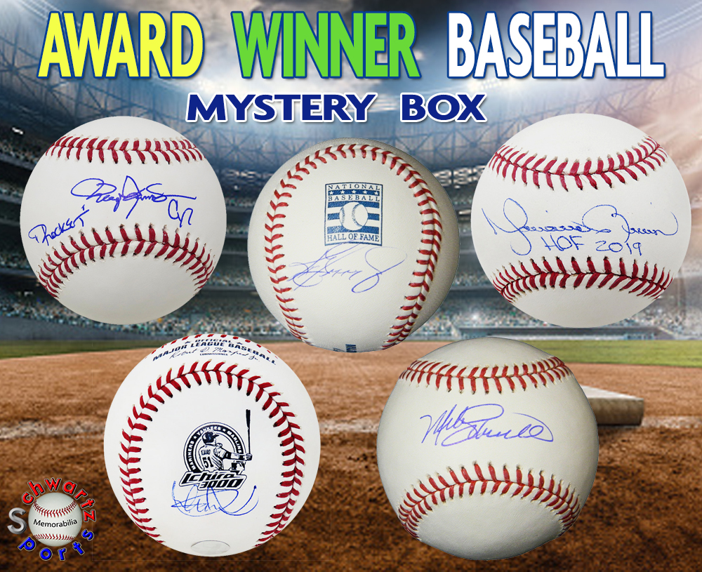 Schwartz Sports Baseball AWARD WINNER Signed Baseball Mystery Box - Series 15 (Limited to 150) (EVERY BASEBALL IS SIGNED BY A MLB AWARD WINNER!!) at PristineAuction.com Schwartz Sports Baseball AWARD WINNER Signed Baseball Mystery Box - Series 15 (Limited to 150) (EVERY BASEBALL IS SIGNED BY A MLB AWARD WINNER!!) at PristineAuction.com