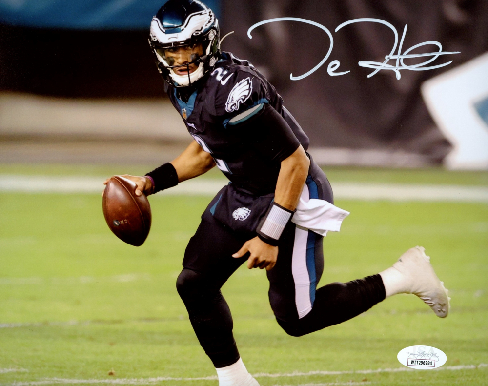 Photo 8x10 Signée Jalen Hurts Eagles De Philadelphie - Originale Avec Double COA