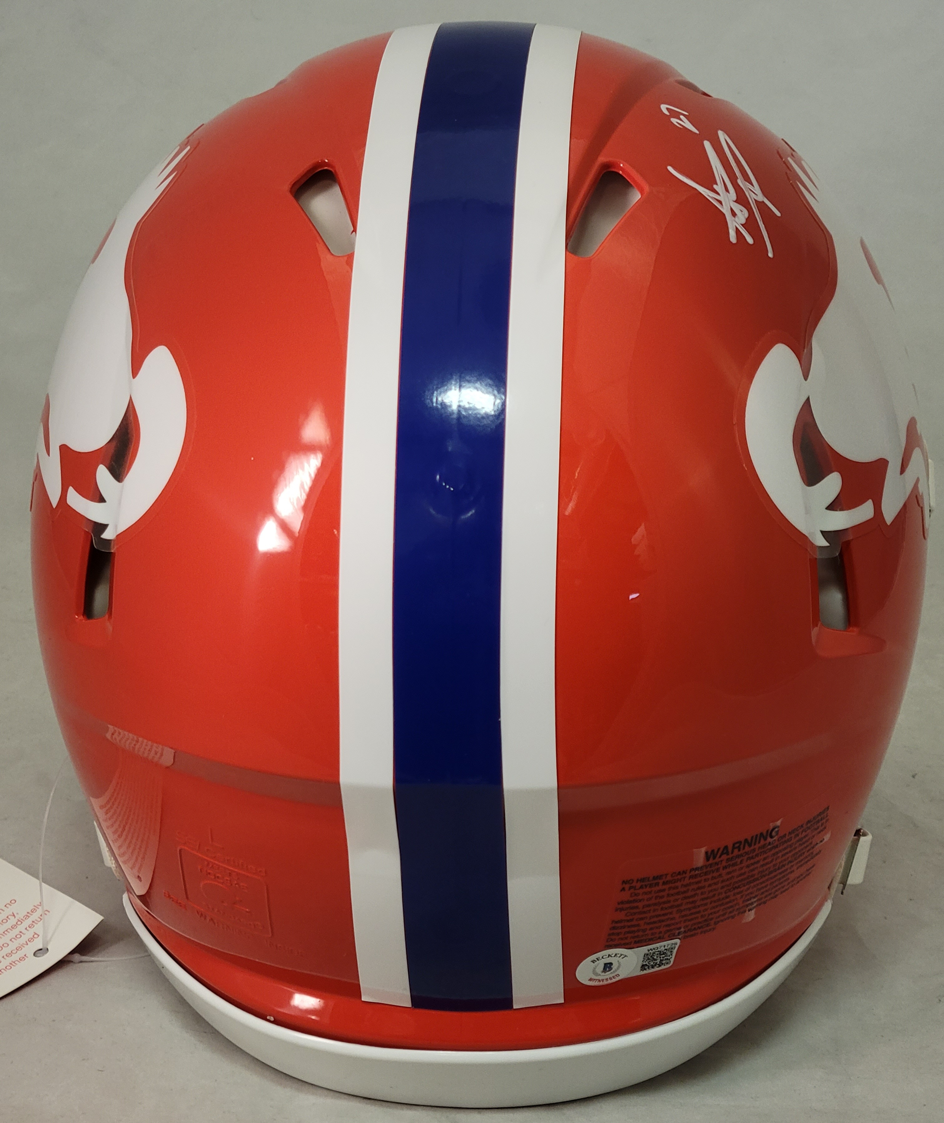 Steve Atwater Signed Broncos Full-Size Authentic On-Field Throwback Speed Helmet (Beckett) at PristineAuction.com Steve Atwater Signed Broncos Full-Size Authentic On-Field Throwback Speed Helmet (Beckett) at PristineAuction.com