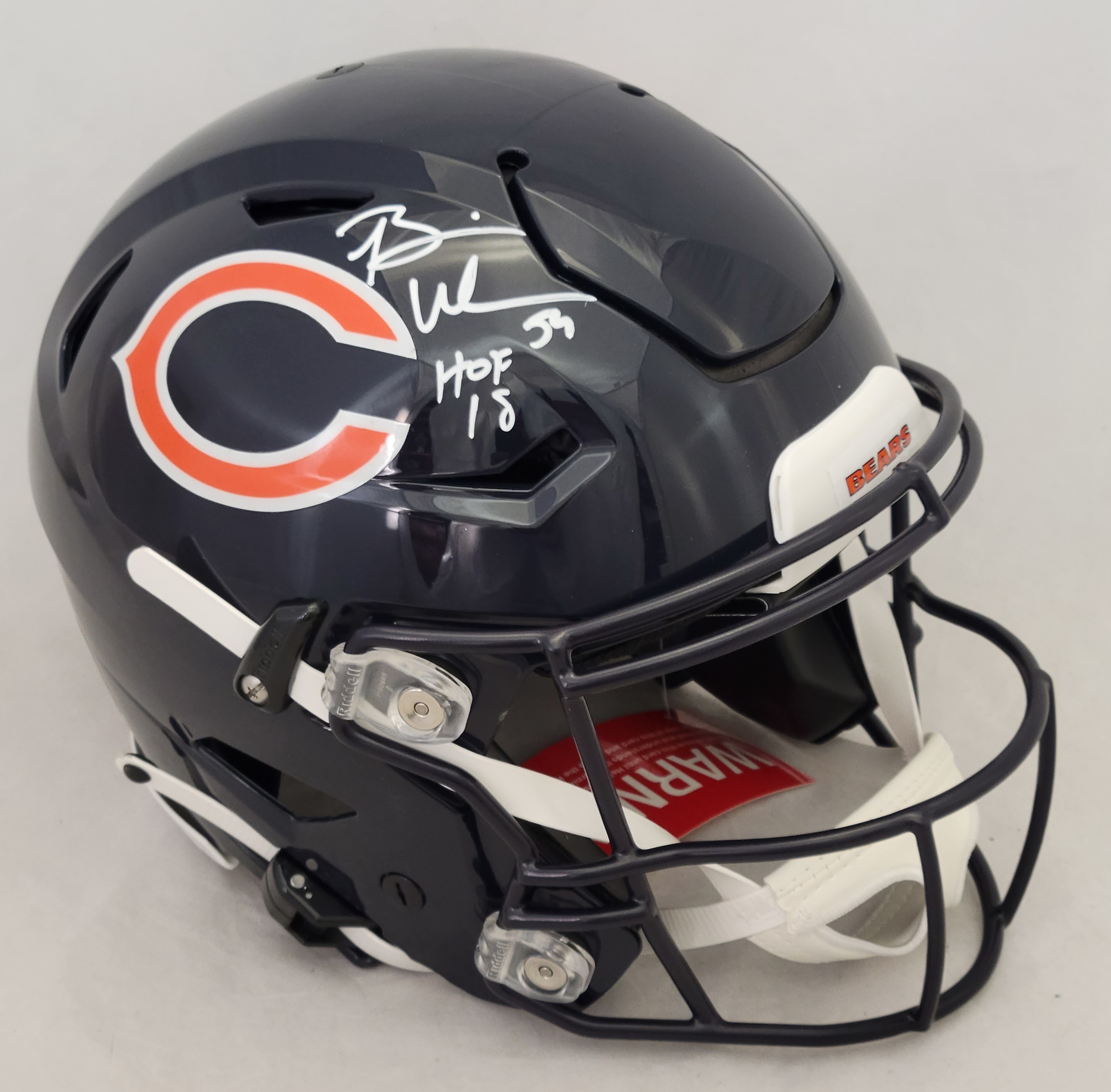 Brian Urlacher Signed Bears Full-Size Authentic On-Field Lunar Eclipse Alternate Speed-Flex Helmet Inscribed "HOF 18" (Beckett) at PristineAuction.com Brian Urlacher Signed Bears Full-Size Authentic On-Field Lunar Eclipse Alternate Speed-Flex Helmet Inscribed "HOF 18" (Beckett) at PristineAuction.com