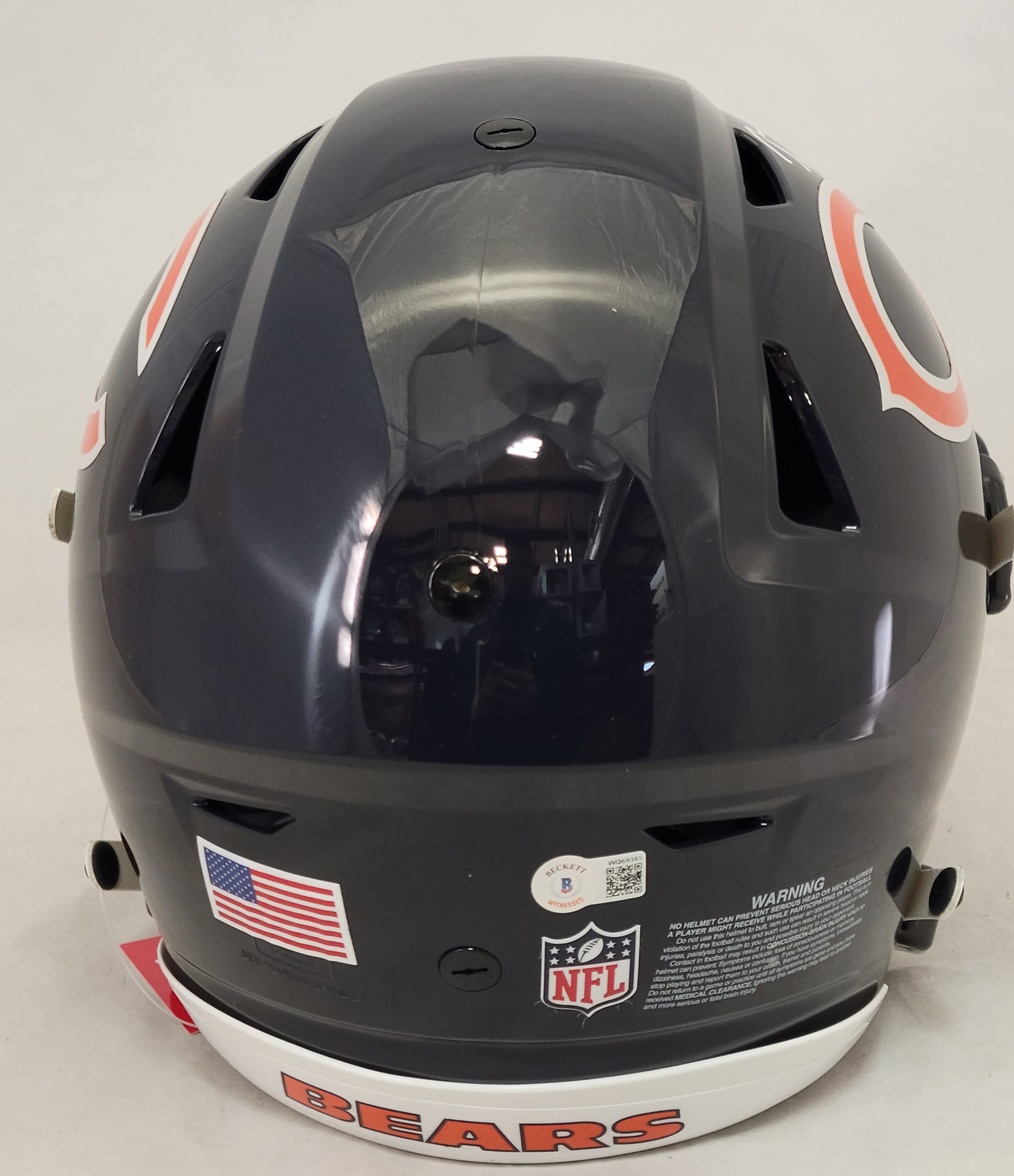 Brian Urlacher Signed Bears Full-Size Authentic On-Field Lunar Eclipse Alternate Speed-Flex Helmet Inscribed "HOF 18" (Beckett) at PristineAuction.com Brian Urlacher Signed Bears Full-Size Authentic On-Field Lunar Eclipse Alternate Speed-Flex Helmet Inscribed "HOF 18" (Beckett) at PristineAuction.com