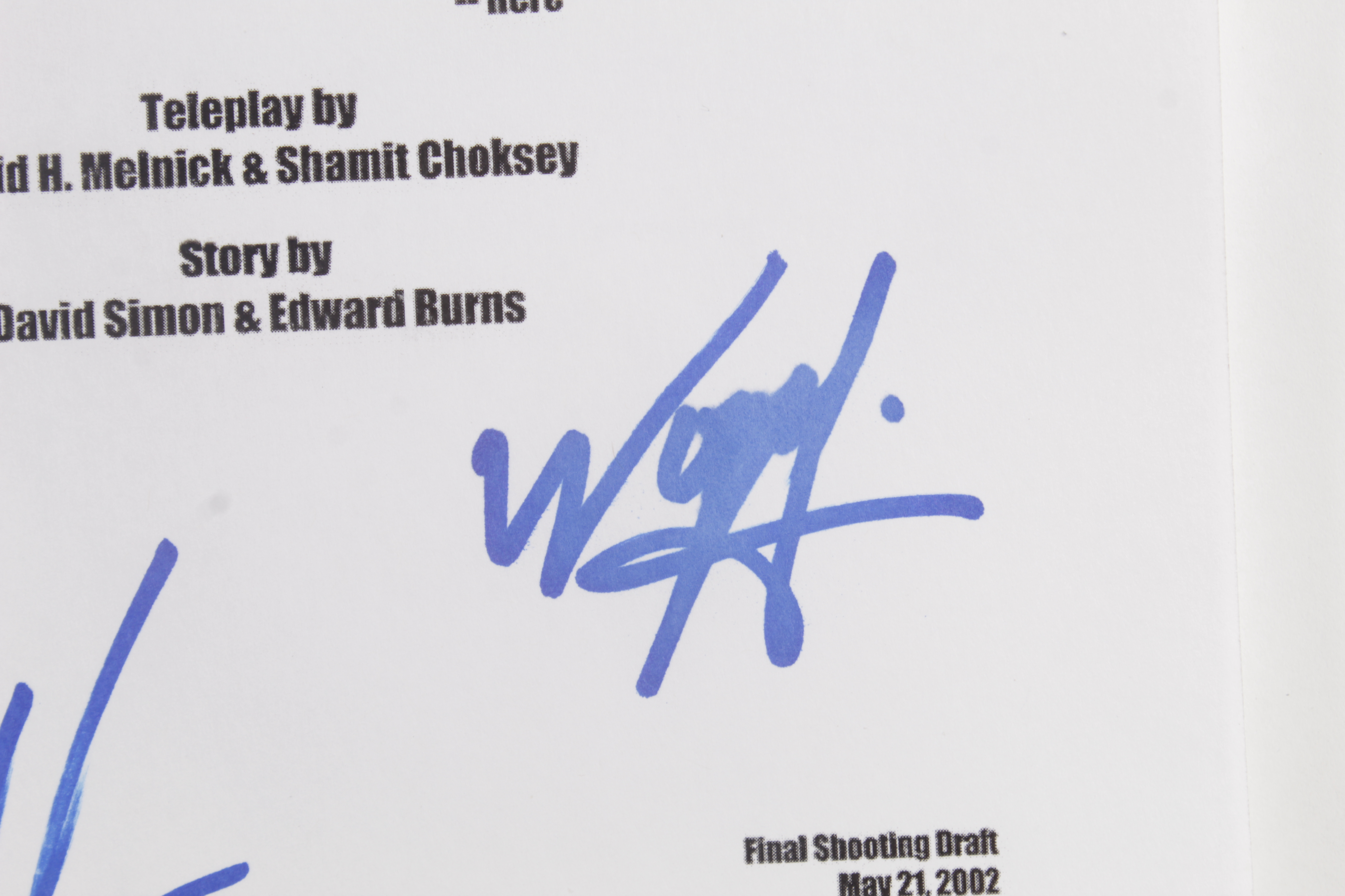 Wood Harris & Michael K. Williams Signed "The Wire" Movie Script (ACOA Hologram) at PristineAuction.com Wood Harris & Michael K. Williams Signed "The Wire" Movie Script (ACOA Hologram) at PristineAuction.com