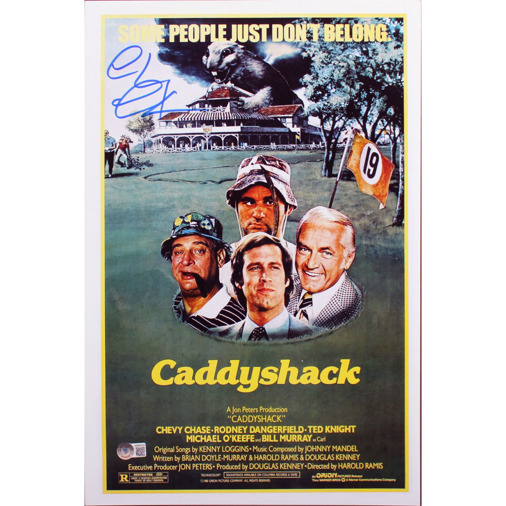 Chevy Chase Signed "Caddyshack" 12x18 Movie Poster (Beckett) at PristineAuction.com