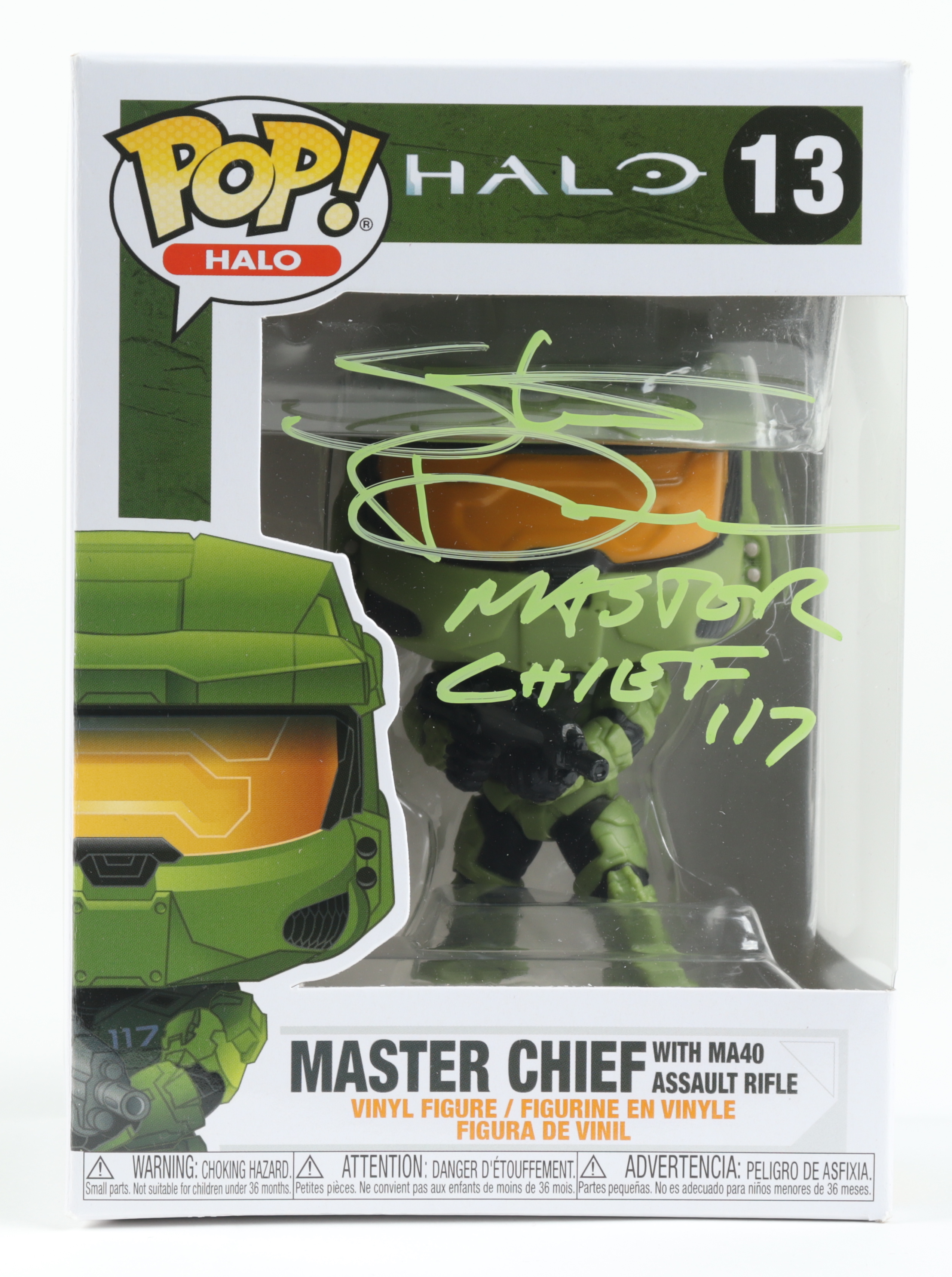 Steve Downes Signed "Halo" Master Chief with MA40 Assault Rifle #13 Funko Pop! Vinyl Figure Inscribed "Master Chief 117" (Radtke COA) at PristineAuction.com Steve Downes Signed "Halo" Master Chief with MA40 Assault Rifle #13 Funko Pop! Vinyl Figure Inscribed "Master Chief 117" (Radtke COA) at PristineAuction.com