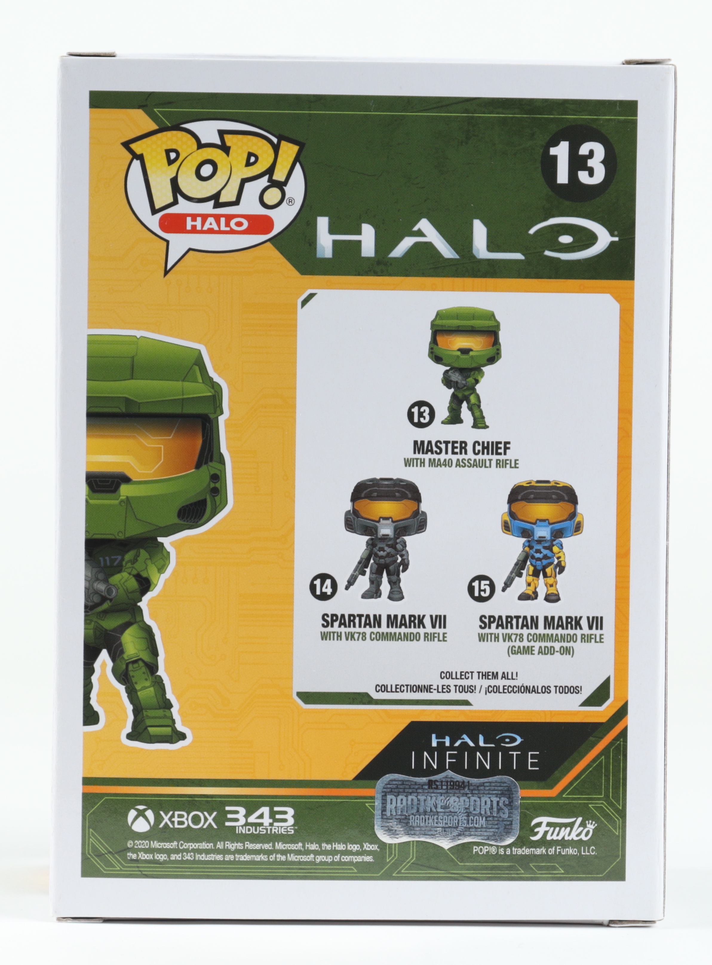 Steve Downes Signed "Halo" Master Chief with MA40 Assault Rifle #13 Funko Pop! Vinyl Figure Inscribed "Master Chief 117" (Radtke COA) at PristineAuction.com Steve Downes Signed "Halo" Master Chief with MA40 Assault Rifle #13 Funko Pop! Vinyl Figure Inscribed "Master Chief 117" (Radtke COA) at PristineAuction.com