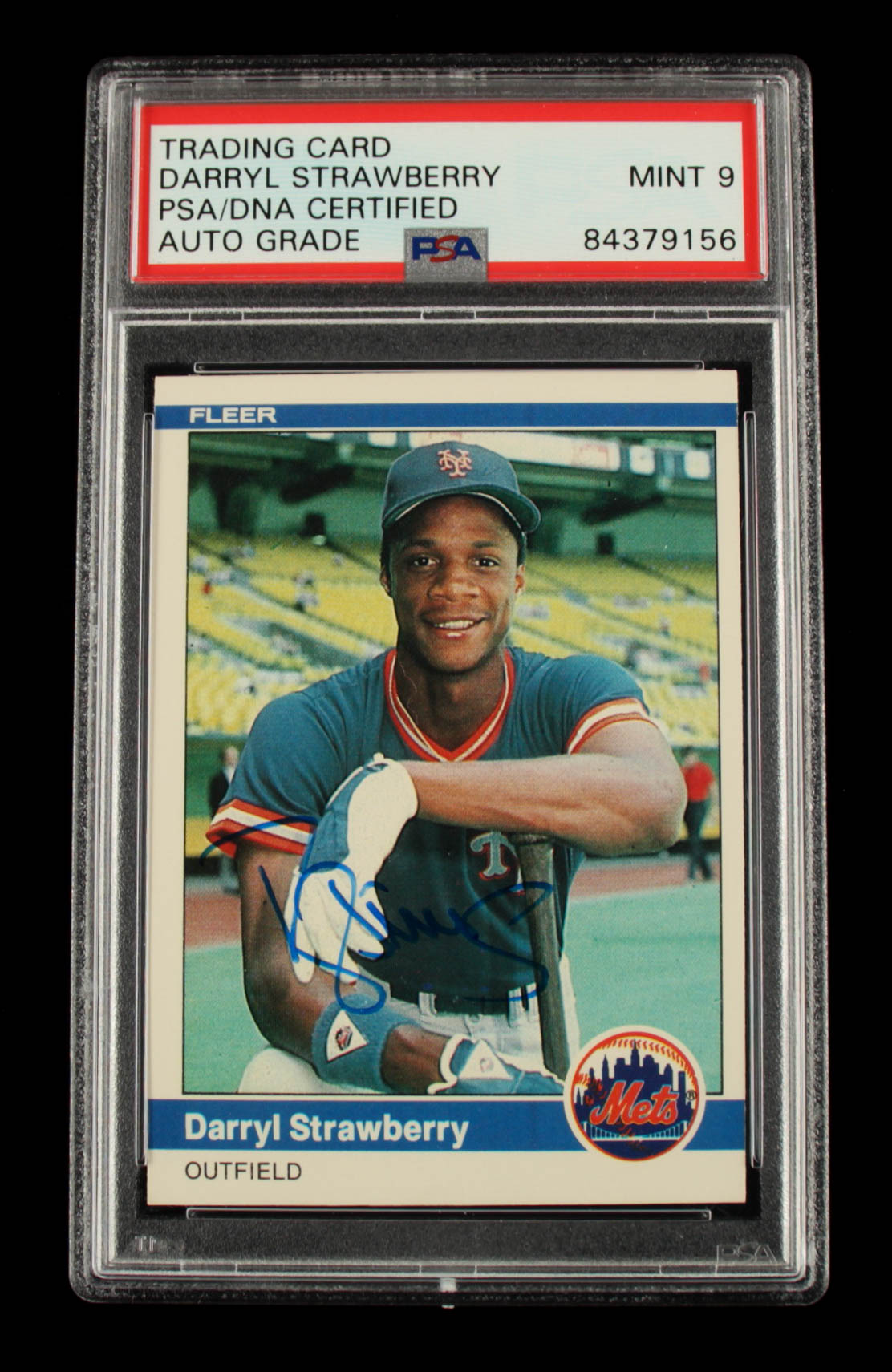 Darryl Strawberry Signed 1984 Fleer #599 RC (PSA Encapsulated) at PristineAuction.com Darryl Strawberry Signed 1984 Fleer #599 RC (PSA Encapsulated) at PristineAuction.com