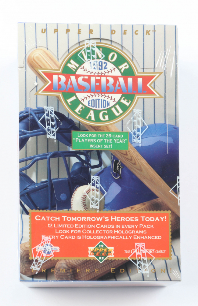 1992 Upper Deck Minor League Baseball Hobby Box with (36) Packs Barnebys