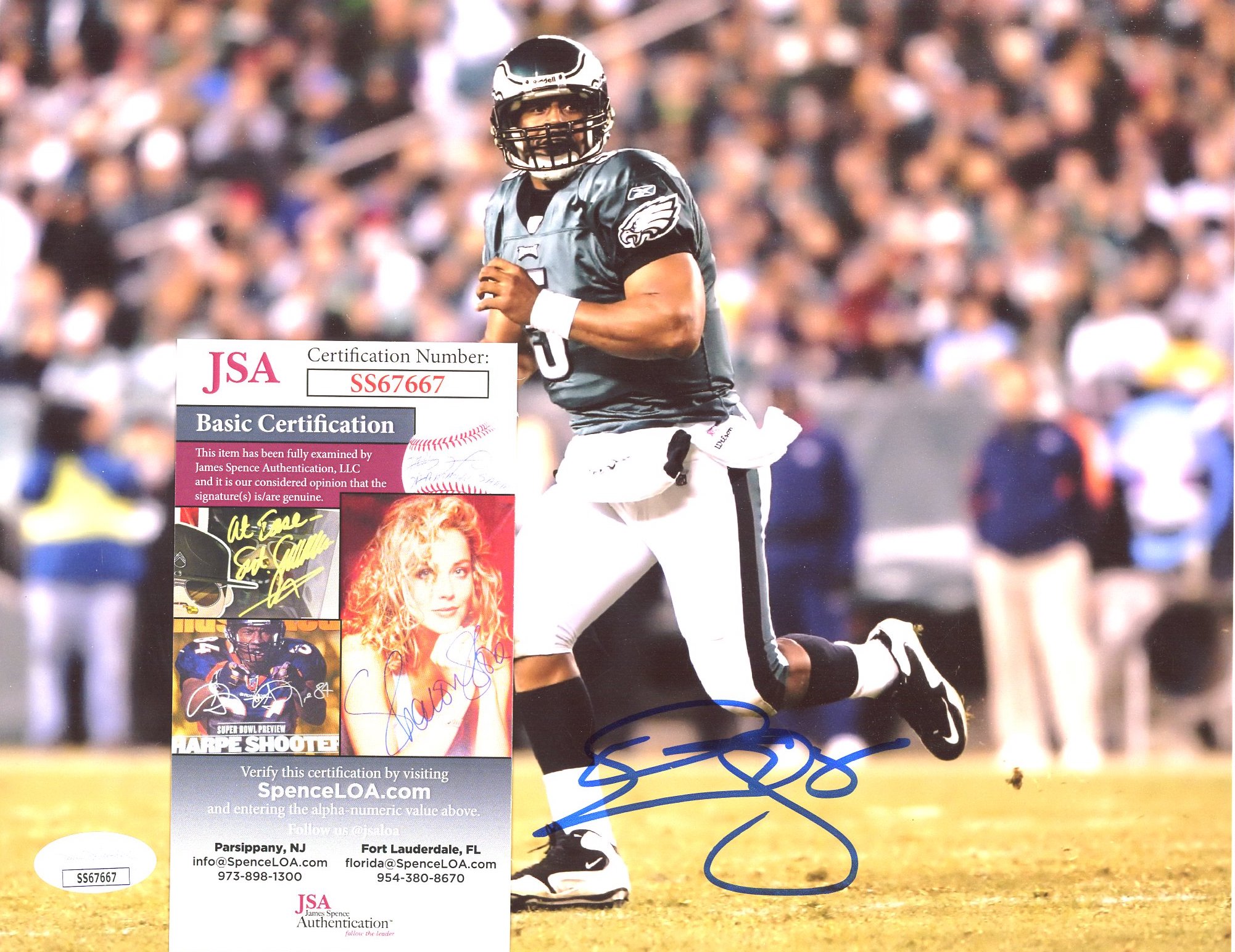 Donovan McNabb Signed Eagles 8x10 Photo (JSA) at PristineAuction.com Donovan McNabb Signed Eagles 8x10 Photo (JSA) at PristineAuction.com