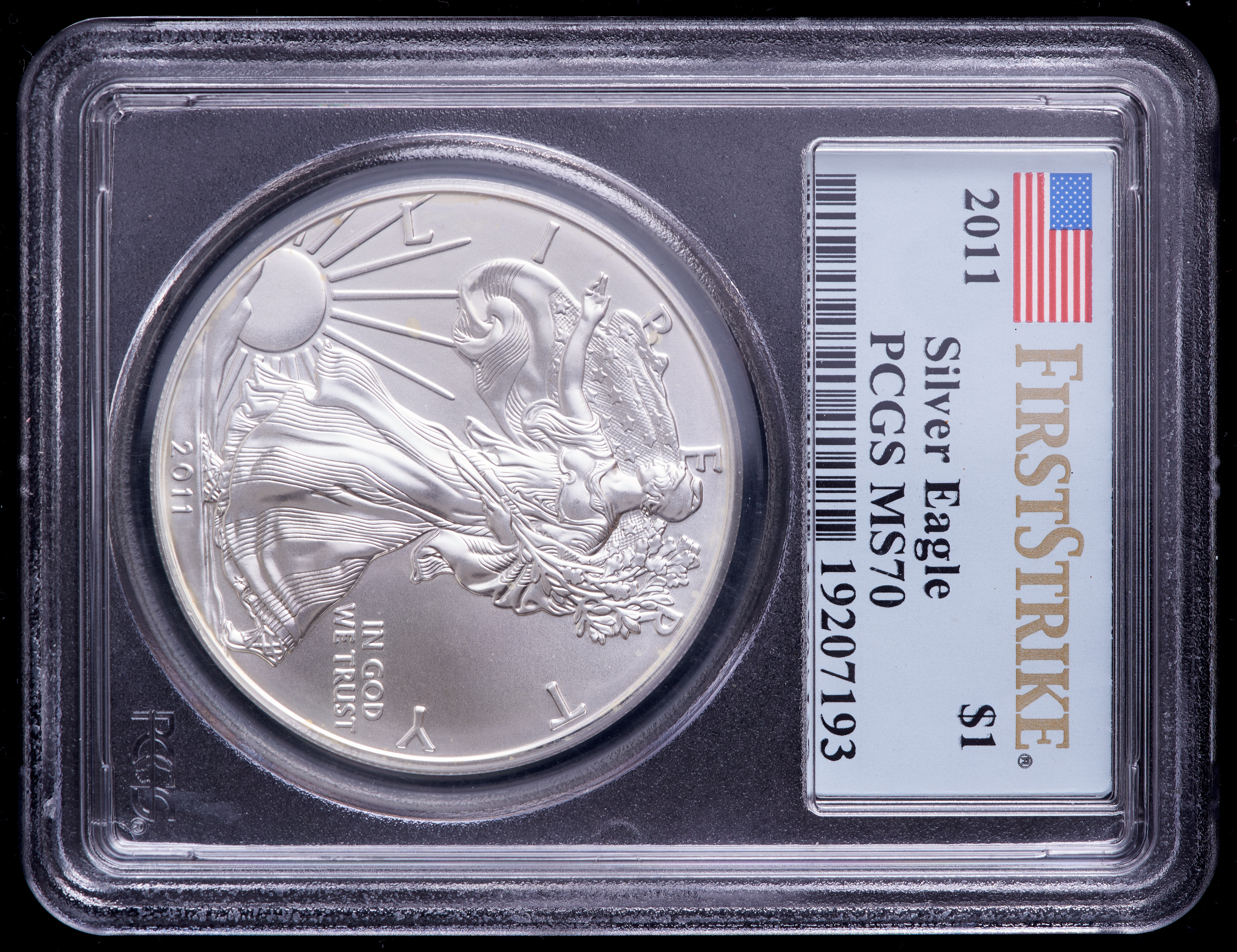 2011 American Silver Eagle $1 One Dollar Coin (PCGS MS70) at PristineAuction.com 2011 American Silver Eagle $1 One Dollar Coin (PCGS MS70) at PristineAuction.com