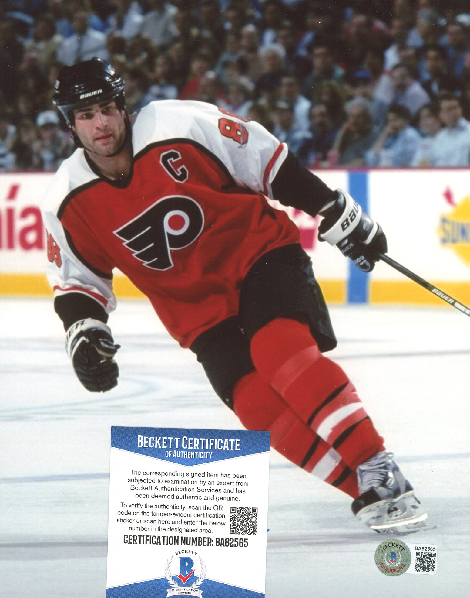 Eric Lindros Signed Flyers 8x10 Photo (Beckett COA) at PristineAuction.com Eric Lindros Signed Flyers 8x10 Photo (Beckett COA) at PristineAuction.com