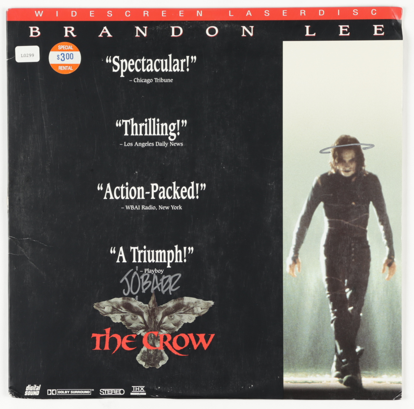 James O'Barr Signed "The Crow" Laserdisc (JSA COA) at PristineAuction.com James O'Barr Signed "The Crow" Laserdisc (JSA COA) at PristineAuction.com