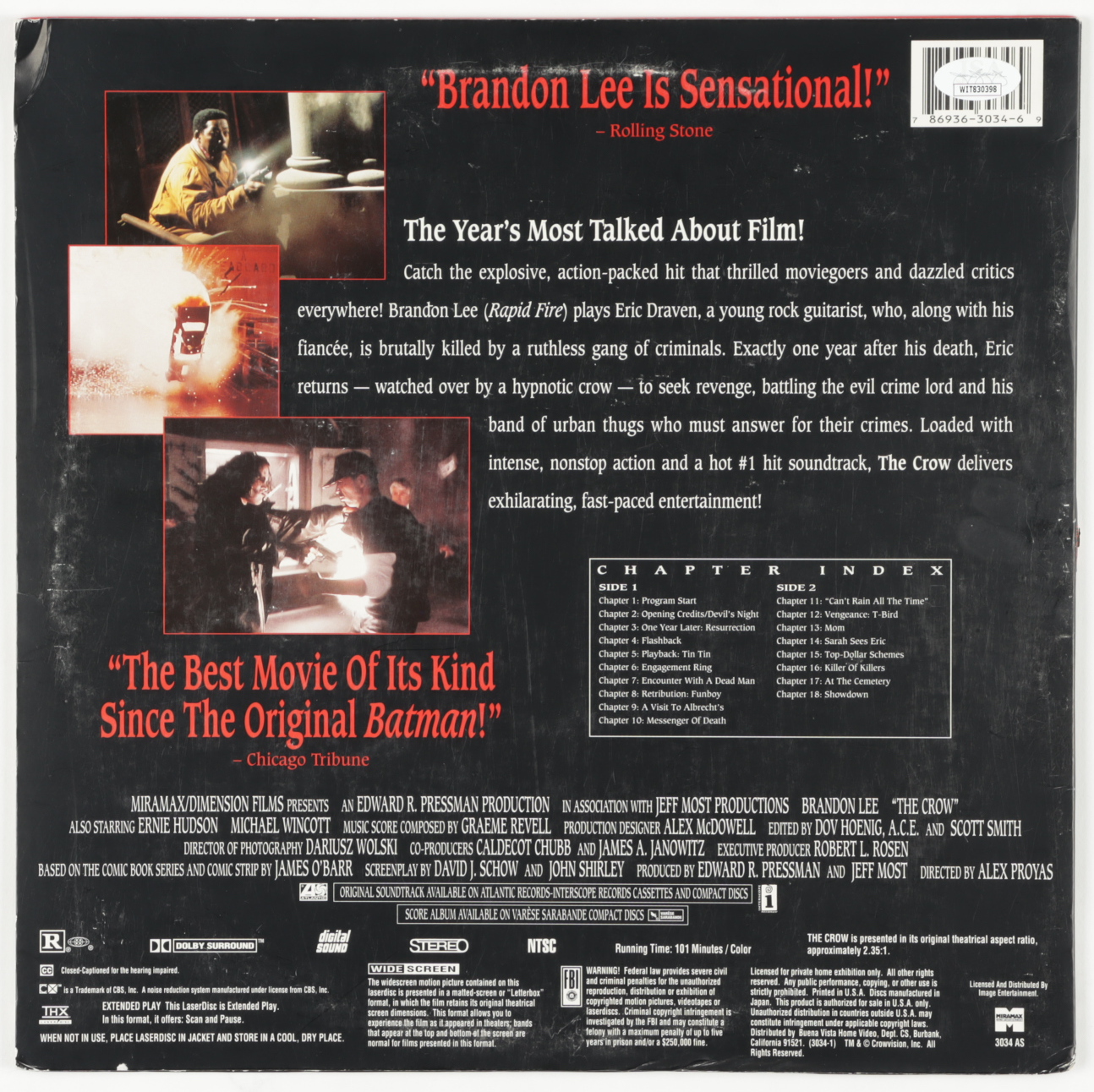 James O'Barr Signed "The Crow" Laserdisc (JSA COA) at PristineAuction.com James O'Barr Signed "The Crow" Laserdisc (JSA COA) at PristineAuction.com