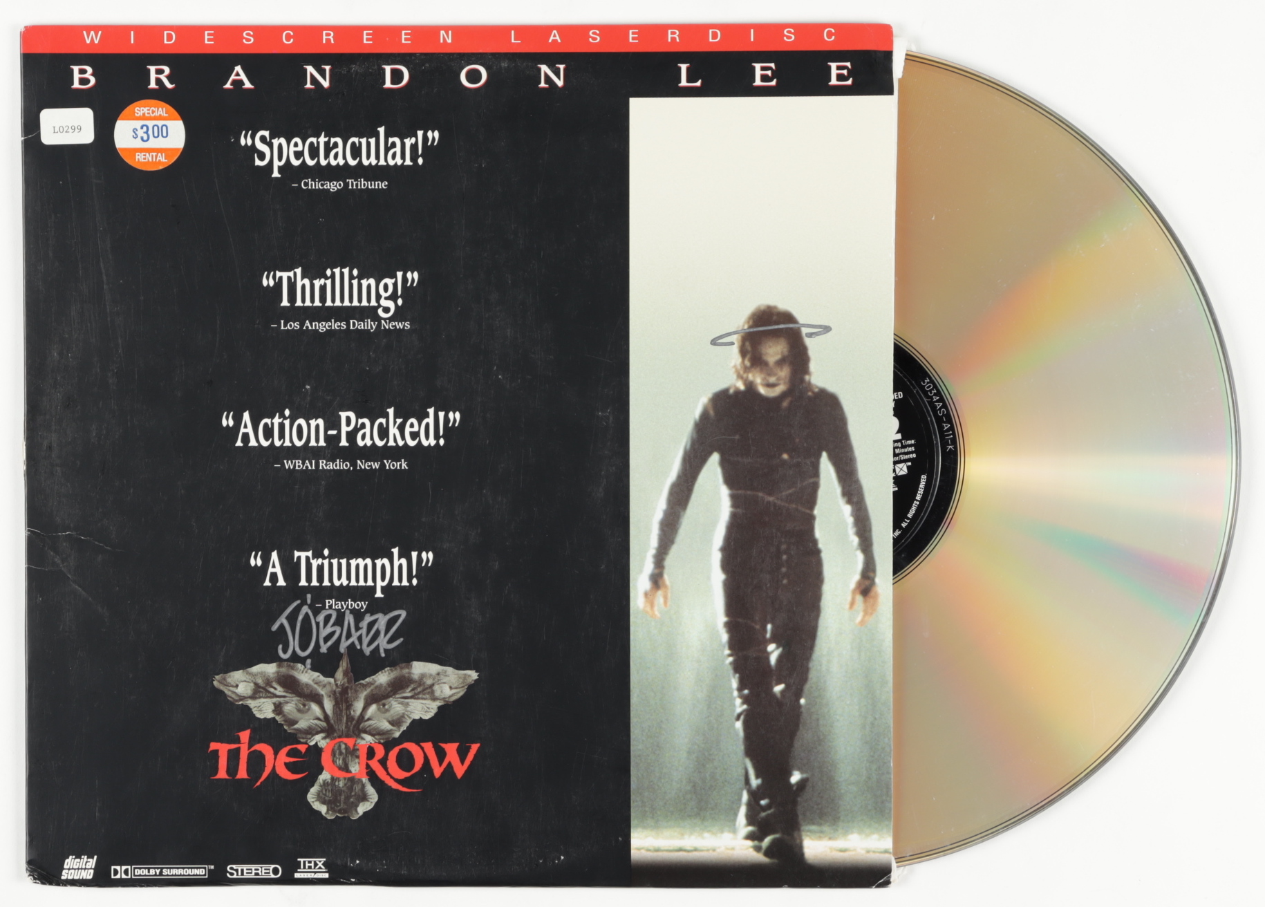 James O'Barr Signed "The Crow" Laserdisc (JSA COA) at PristineAuction.com James O'Barr Signed "The Crow" Laserdisc (JSA COA) at PristineAuction.com