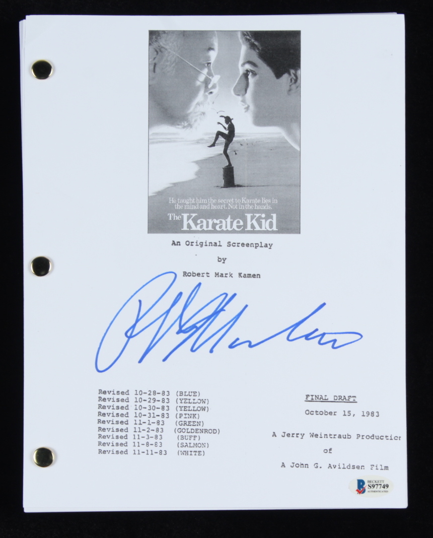 Karate Script Ralph Macchio Signed