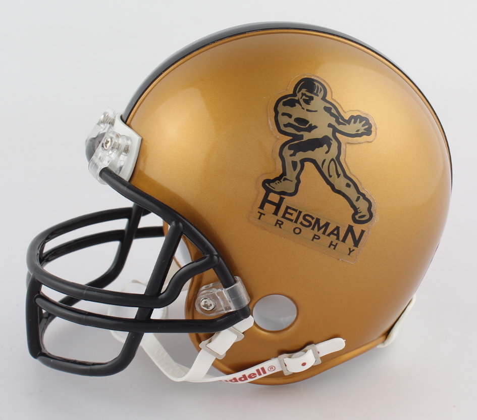 Tim Tebow Signed Heisman Trophy Logo Mini Helmet Inscribed "07 Heisman" (Tebow Hologram) at PristineAuction.com Tim Tebow Signed Heisman Trophy Logo Mini Helmet Inscribed "07 Heisman" (Tebow Hologram) at PristineAuction.com