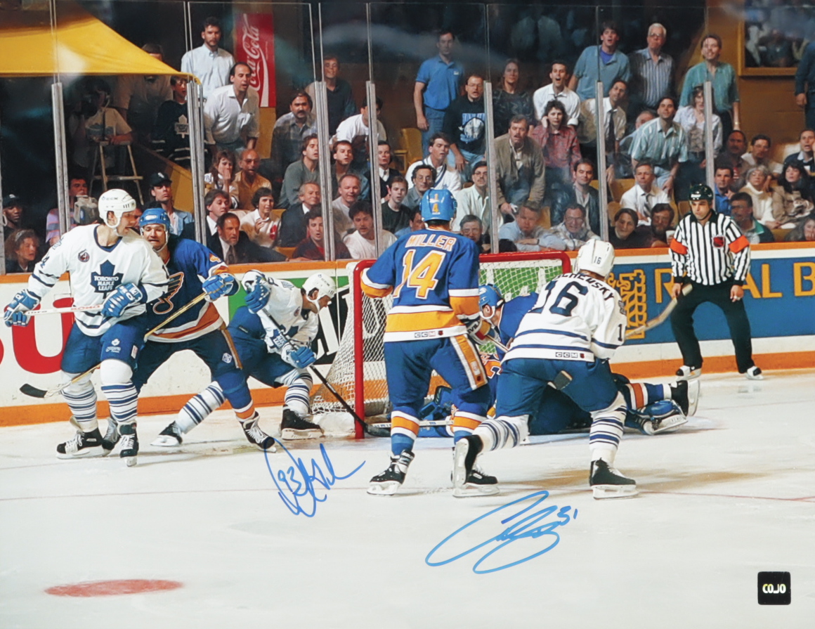 Doug Gilmour & Curtis Joseph Signed Maple Leafs 11x14 Photo (COJO) at PristineAuction.com Doug Gilmour & Curtis Joseph Signed Maple Leafs 11x14 Photo (COJO) at PristineAuction.com