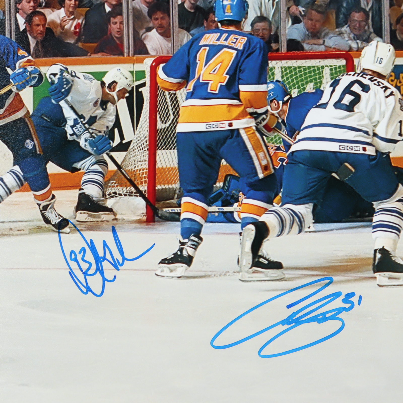 Doug Gilmour & Curtis Joseph Signed Maple Leafs 11x14 Photo (COJO) at PristineAuction.com Doug Gilmour & Curtis Joseph Signed Maple Leafs 11x14 Photo (COJO) at PristineAuction.com