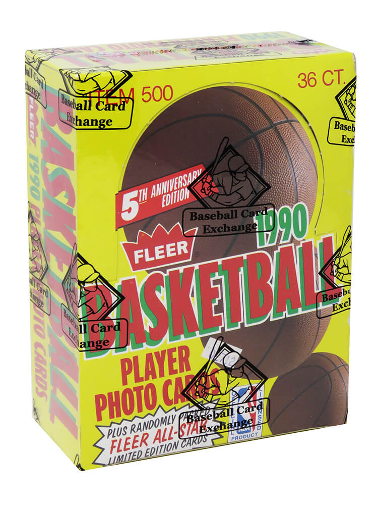 1990-91 Fleer Basketball Wax Box with (36) Packs (BBCE) at PristineAuction.com 1990-91 Fleer Basketball Wax Box with (36) Packs (BBCE) at PristineAuction.com