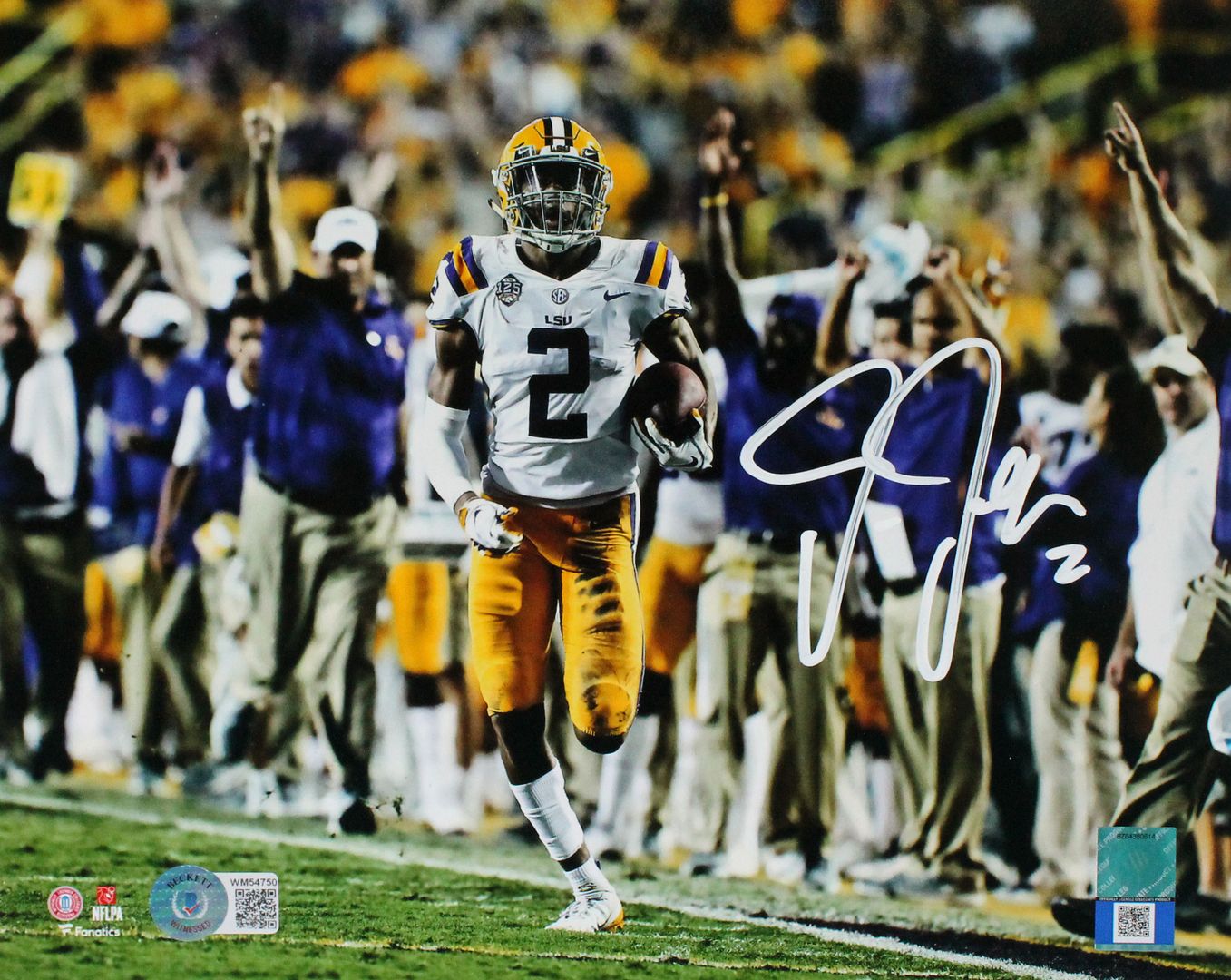 Justin Jefferson Signed LSU Tigers 8x10 Photo (Beckett) at PristineAuction.com Justin Jefferson Signed LSU Tigers 8x10 Photo (Beckett) at PristineAuction.com