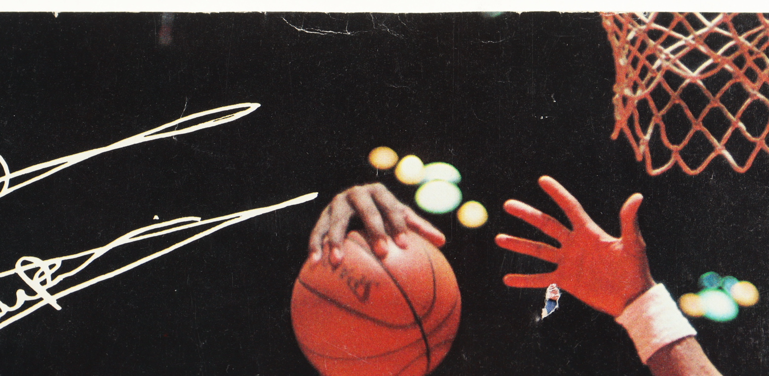 1984-85 Hoops: The Official NBA Program Magazine Signed By (5) with Darryl Dawkins, George Johnson, Mike O'Koren, Darwin Cook (JSA) at PristineAuction.com 1984-85 Hoops: The Official NBA Program Magazine Signed By (5) with Darryl Dawkins, George Johnson, Mike O'Koren, Darwin Cook (JSA) at PristineAuction.com