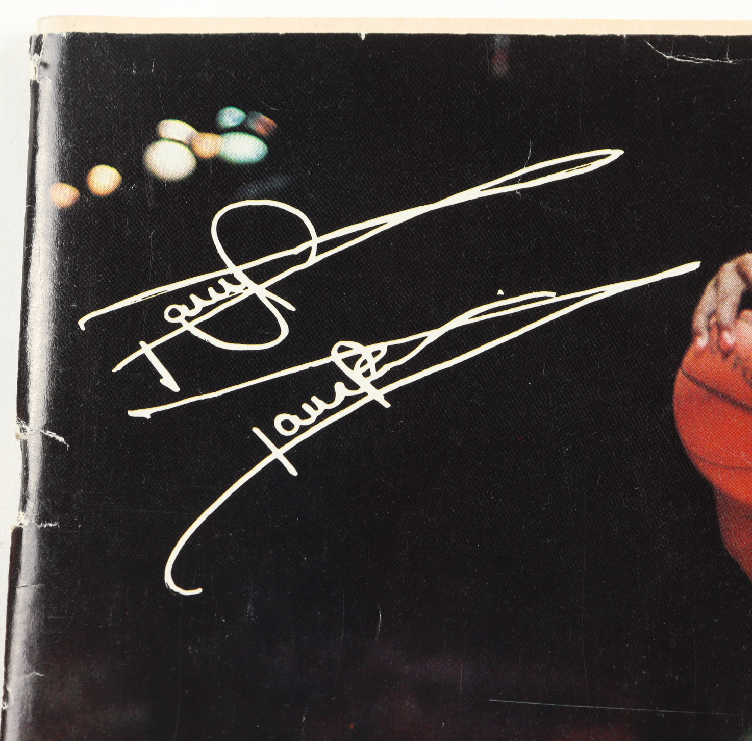 1984-85 Hoops: The Official NBA Program Magazine Signed By (5) with Darryl Dawkins, George Johnson, Mike O'Koren, Darwin Cook (JSA) at PristineAuction.com 1984-85 Hoops: The Official NBA Program Magazine Signed By (5) with Darryl Dawkins, George Johnson, Mike O'Koren, Darwin Cook (JSA) at PristineAuction.com