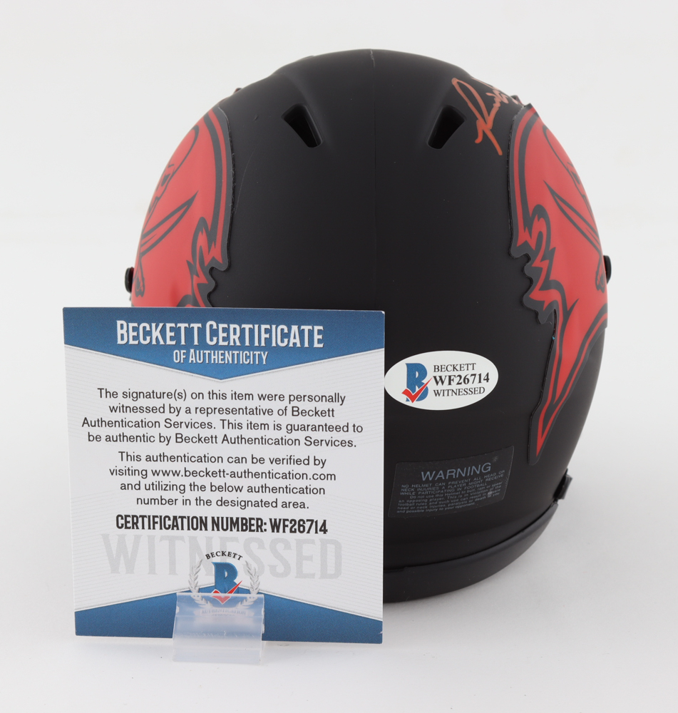 Ronald Jones II Signed Buccaneers Eclipse Alternate Speed Mini Helmet (Beckett) at PristineAuction.com Ronald Jones II Signed Buccaneers Eclipse Alternate Speed Mini Helmet (Beckett) at PristineAuction.com