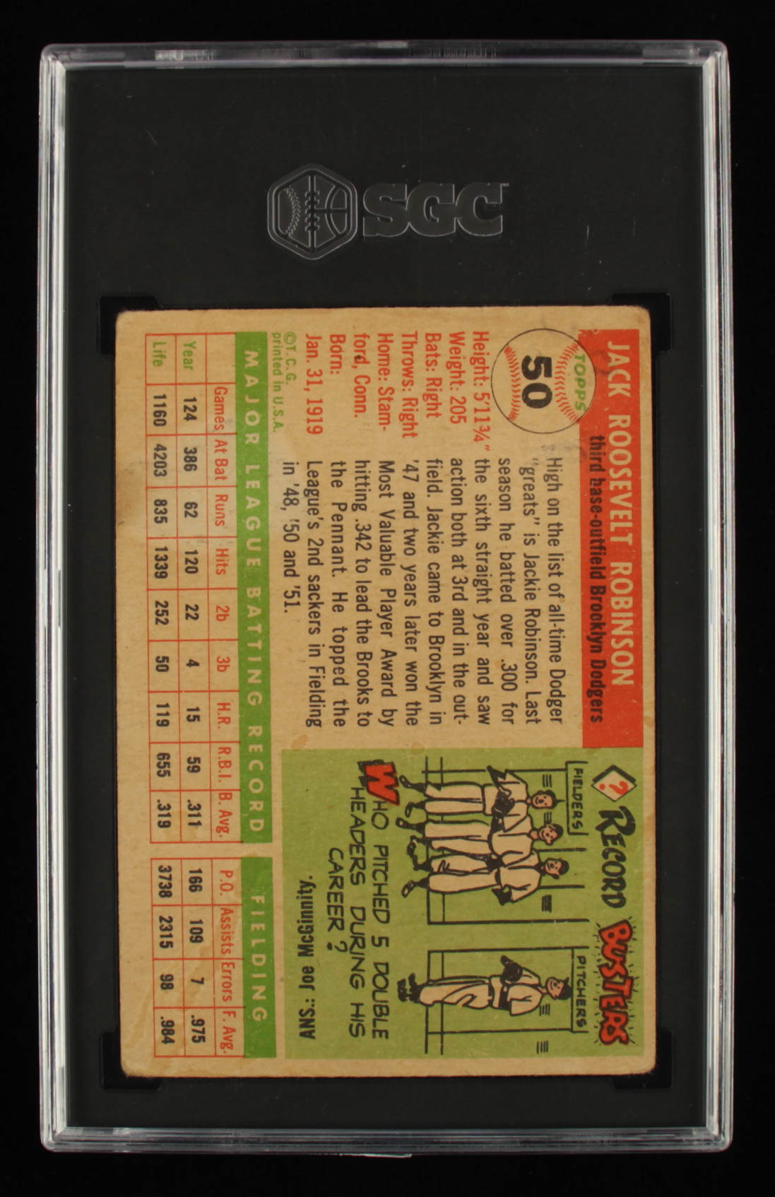 Jackie Robinson 1955 Topps #50 (SGC 1) | Pristine Auction