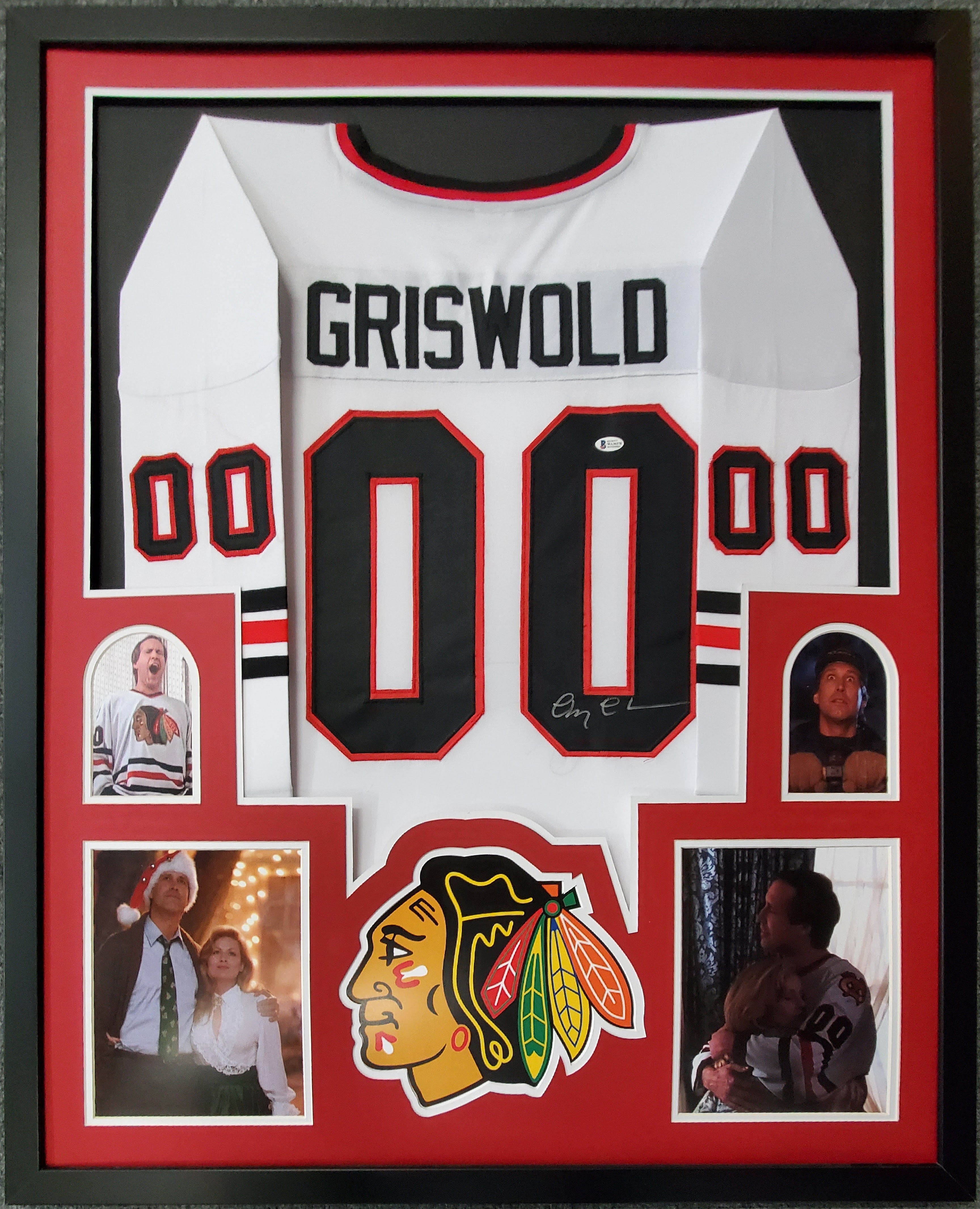 Chevy Chase Signed 34x42 Custom Framed Jersey Display (Beckett Hologram) at PristineAuction.com Chevy Chase Signed 34x42 Custom Framed Jersey Display (Beckett Hologram) at PristineAuction.com