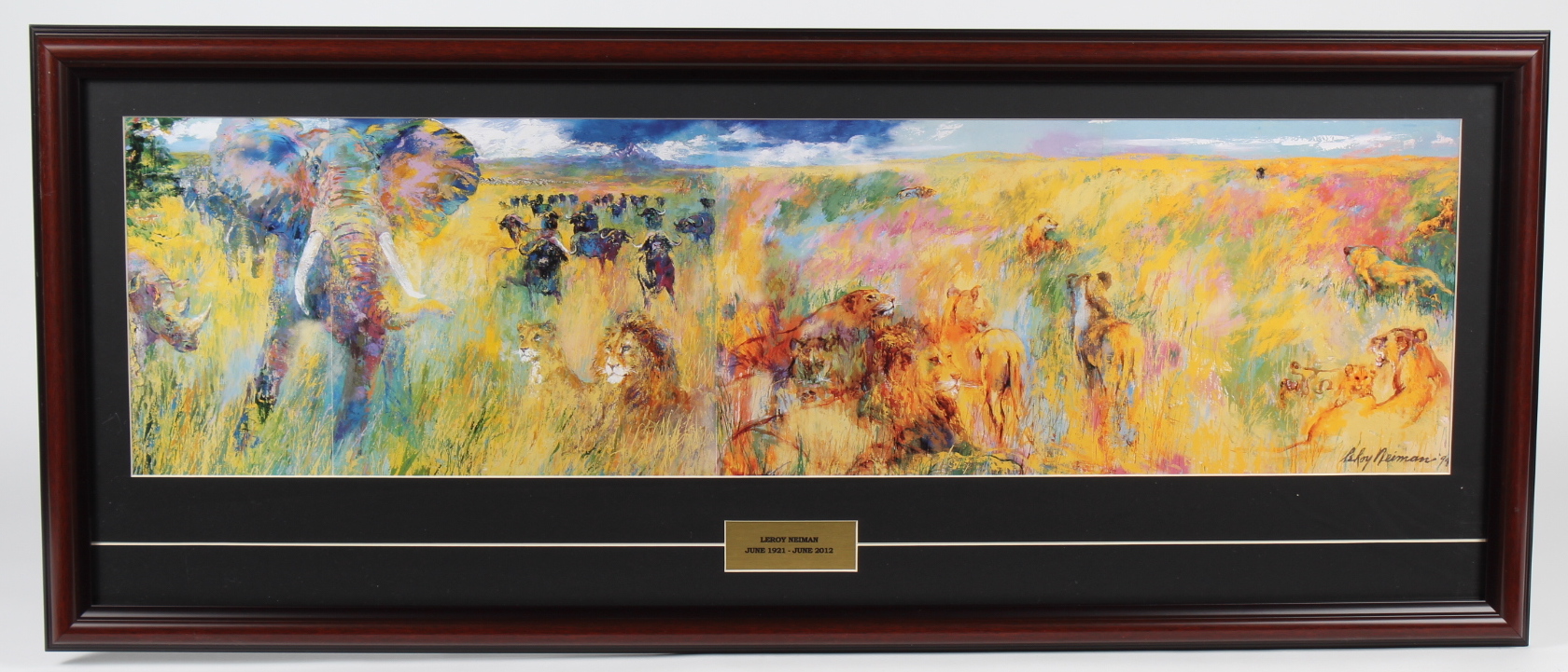 LeRoy Neiman "Sahara" 15x36 Custom Framed Print at PristineAuction.com LeRoy Neiman "Sahara" 15x36 Custom Framed Print at PristineAuction.com