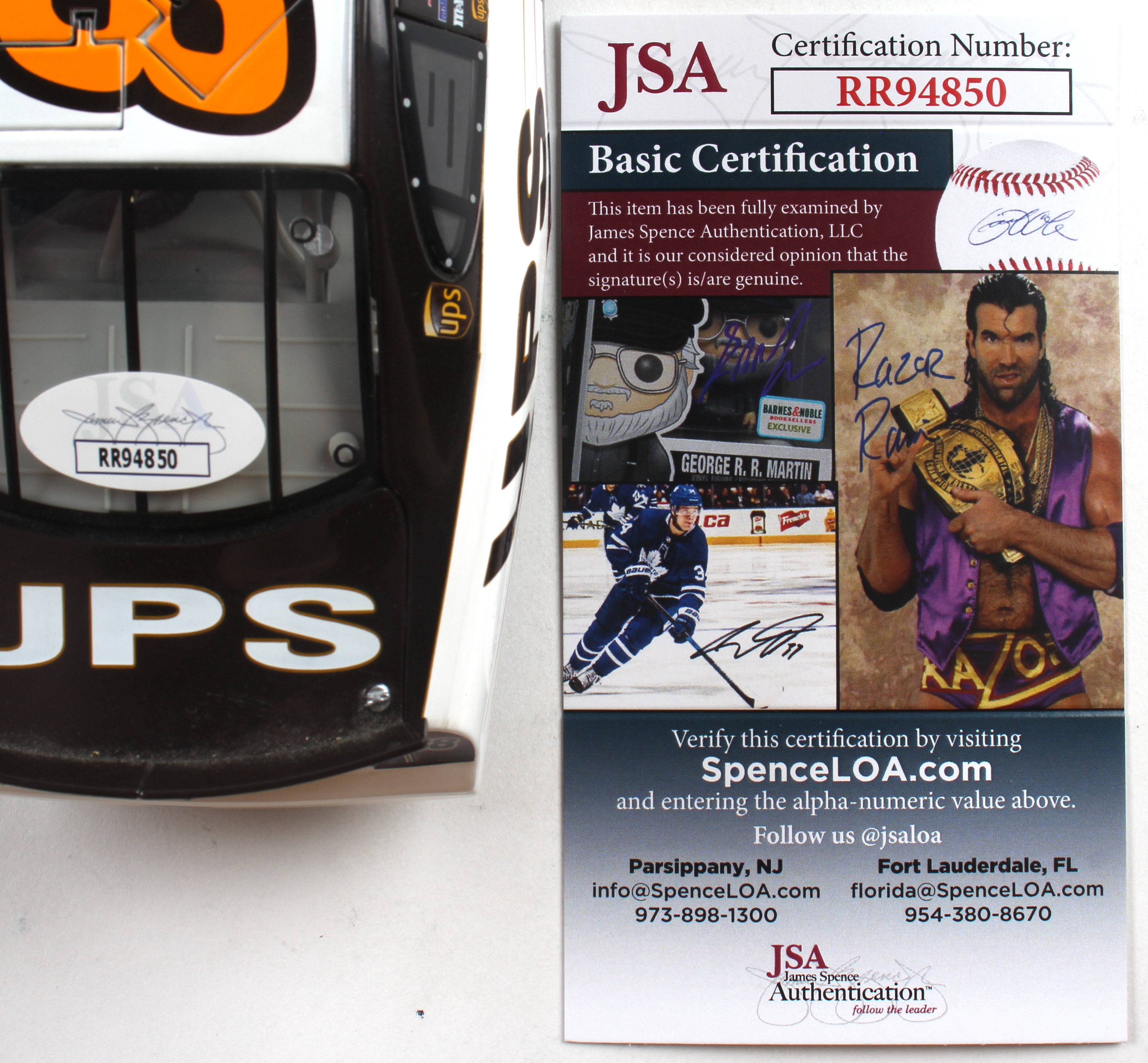 Dale Jarrett Signed LE 2005 NASCAR #88 UPS Ford Taurus - 1:24 Diecast Car (JSA COA) at PristineAuction.com Dale Jarrett Signed LE 2005 NASCAR #88 UPS Ford Taurus - 1:24 Diecast Car (JSA COA) at PristineAuction.com