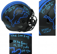 Barry Sanders Signed Lions Full-Size Eclipse Alternate Speed Helmet with Multiple Inscriptions (Schwartz) at PristineAuction.com