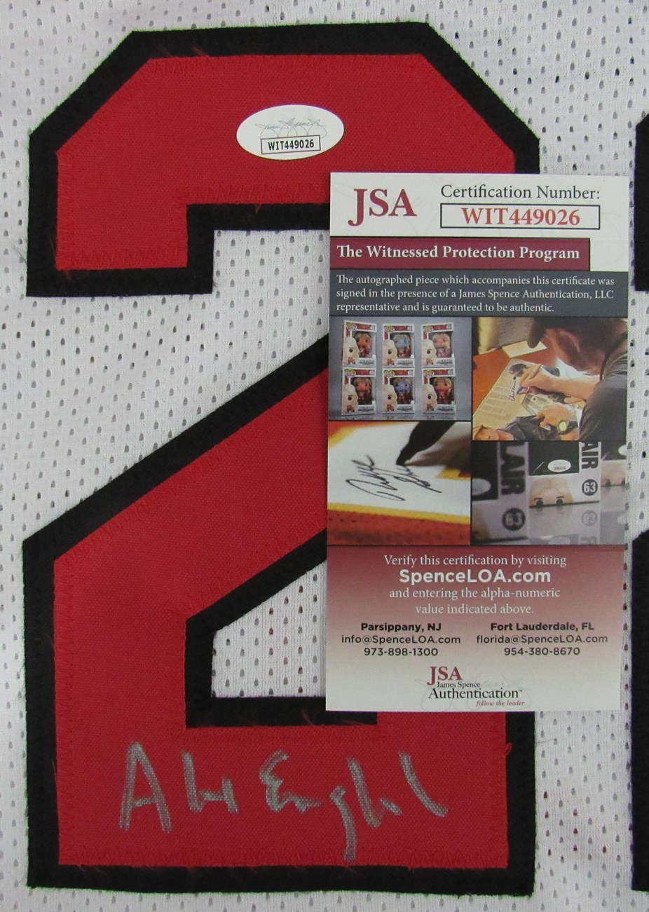 Alex English Signed Jersey (JSA COA) at PristineAuction.com Alex English Signed Jersey (JSA COA) at PristineAuction.com