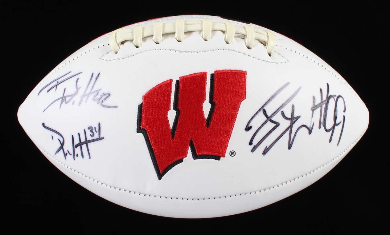 J.J. Watt, T.J. Watt & Derek Watt Signed Wisconsin Badgers Logo Football (JSA & Watt) at PristineAuction.com J.J. Watt, T.J. Watt & Derek Watt Signed Wisconsin Badgers Logo Football (JSA & Watt) at PristineAuction.com