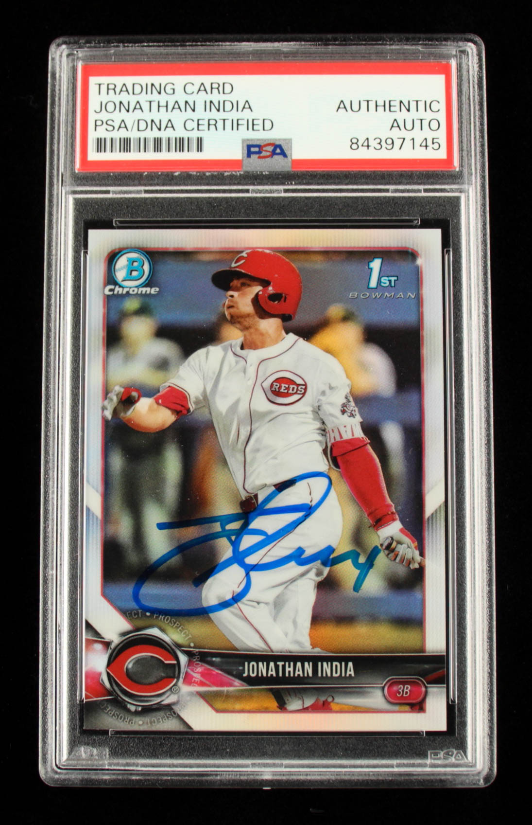 Jonathan India Signed 2018 Bowman Chrome Draft Refractors #BDC112 (PSA Encapsulated) at PristineAuction.com Jonathan India Signed 2018 Bowman Chrome Draft Refractors #BDC112 (PSA Encapsulated) at PristineAuction.com