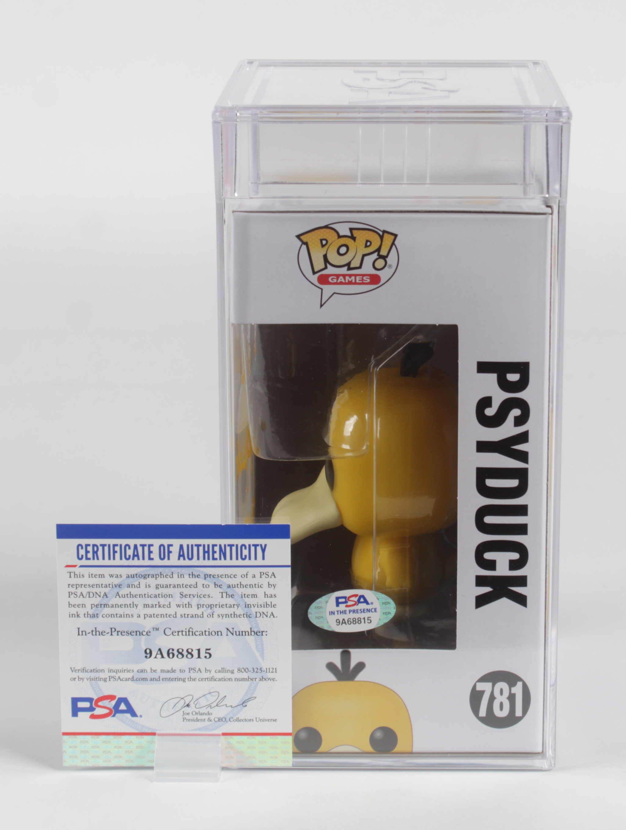 Michael Haigney Signed "Pokemon" #781 Psyduck Funko Pop! Vinyl Figure Inscribed "Psyduck" (PSA) at PristineAuction.com Michael Haigney Signed "Pokemon" #781 Psyduck Funko Pop! Vinyl Figure Inscribed "Psyduck" (PSA) at PristineAuction.com