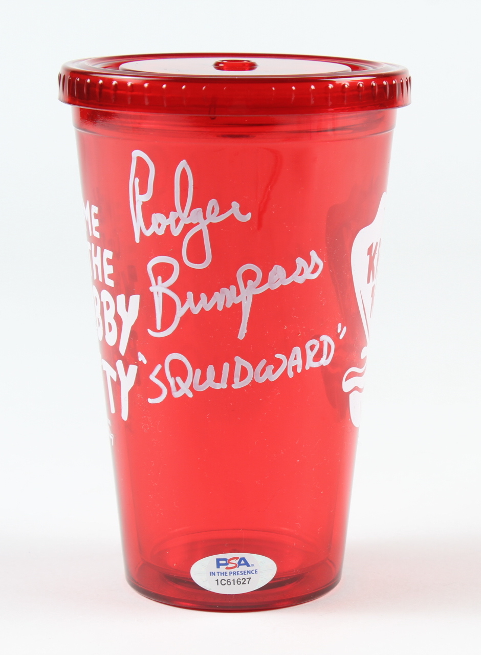 Rodger Bumpass Signed "SpongeBob SquarePants: The Krusty Krab" Cup Inscribed "SQUIDWARD" (PSA COA) at PristineAuction.com Rodger Bumpass Signed "SpongeBob SquarePants: The Krusty Krab" Cup Inscribed "SQUIDWARD" (PSA COA) at PristineAuction.com