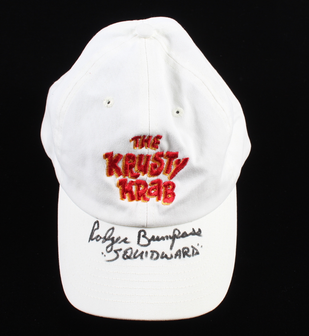Rodger Bumpass Signed "Spongebob Squarepants" The Krusty Krab Adjustable Hat Inscribed "Squidward" (PSA COA) at PristineAuction.com Rodger Bumpass Signed "Spongebob Squarepants" The Krusty Krab Adjustable Hat Inscribed "Squidward" (PSA COA) at PristineAuction.com