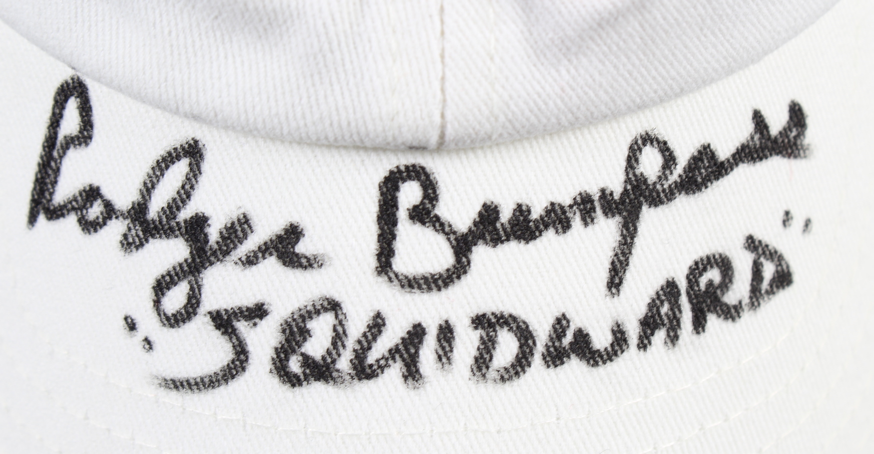 Rodger Bumpass Signed "Spongebob Squarepants" The Krusty Krab Adjustable Hat Inscribed "Squidward" (PSA COA) at PristineAuction.com Rodger Bumpass Signed "Spongebob Squarepants" The Krusty Krab Adjustable Hat Inscribed "Squidward" (PSA COA) at PristineAuction.com
