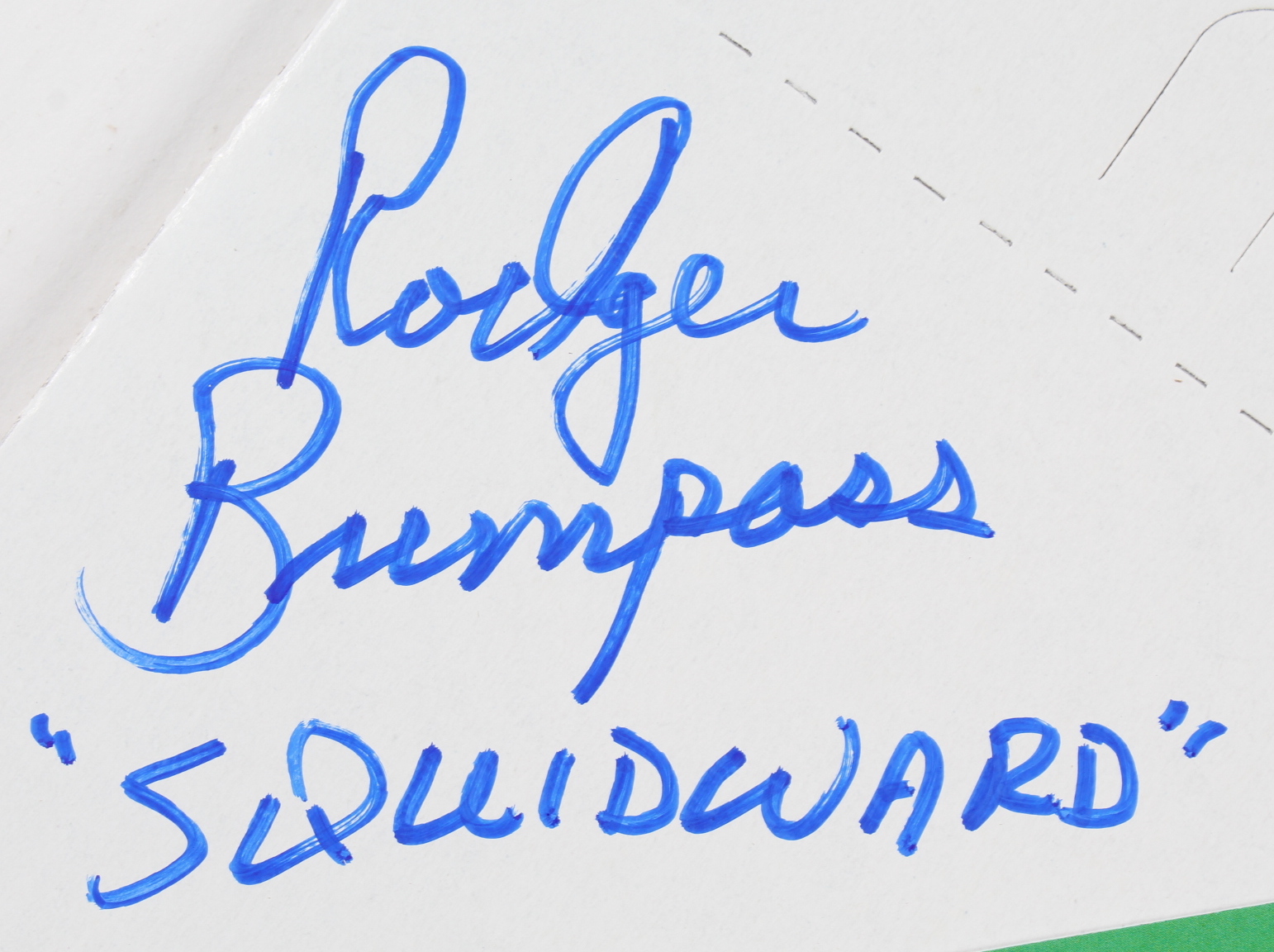 Rodger Bumpass Signed "SpongeBob SquarePants" Krusty Krab Pizza Box Inscribed "Squidward" (PSA COA) at PristineAuction.com Rodger Bumpass Signed "SpongeBob SquarePants" Krusty Krab Pizza Box Inscribed "Squidward" (PSA COA) at PristineAuction.com