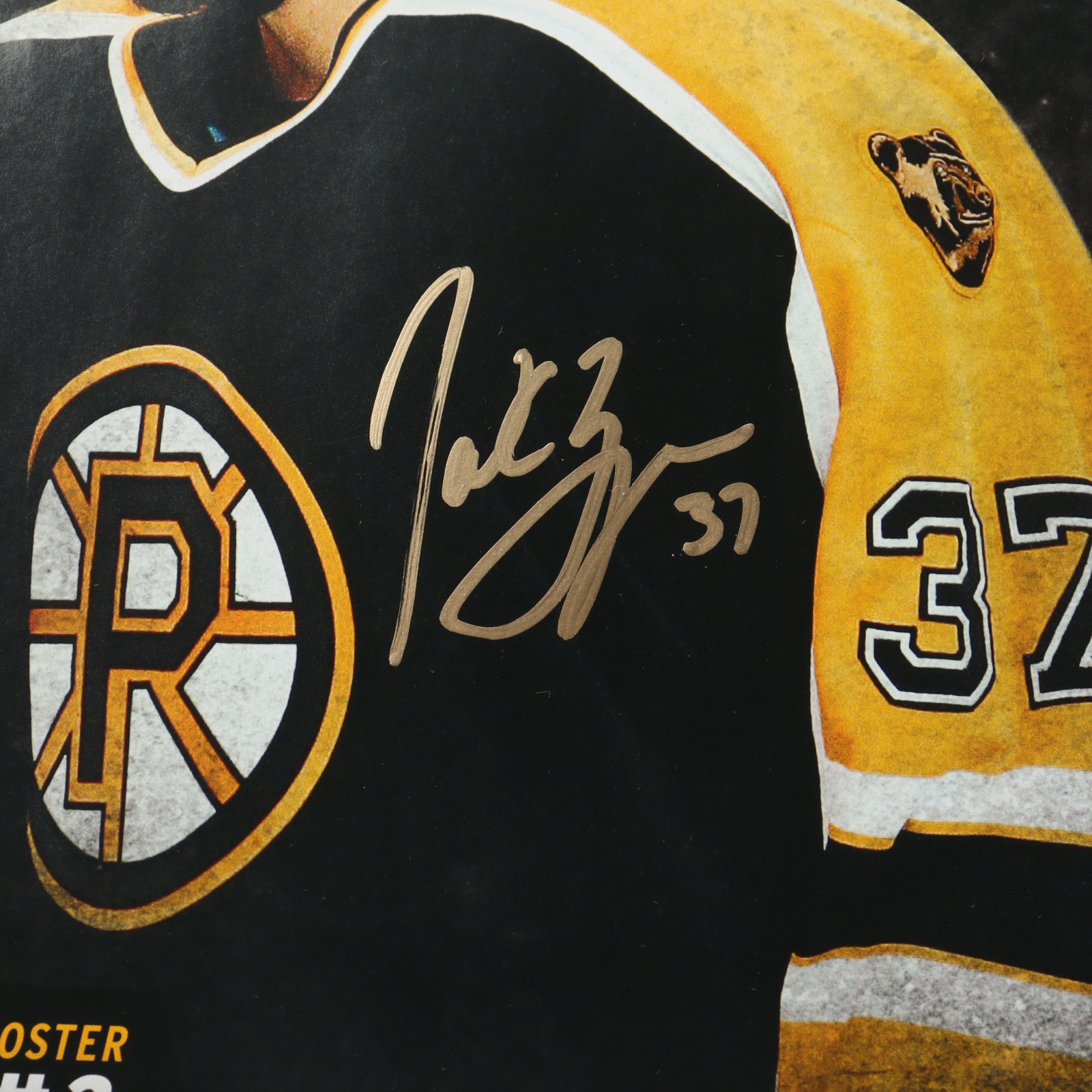 Patrice Bergeron Signed Bruins 11x17 Promotional Poster (Bergeron COA) at PristineAuction.com Patrice Bergeron Signed Bruins 11x17 Promotional Poster (Bergeron COA) at PristineAuction.com