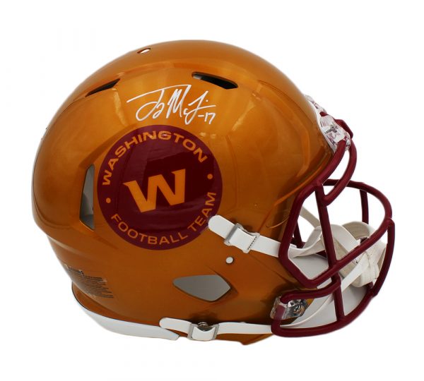 Terry McLaurin Signed Washington Full-Size Authentic On-Field Flash Alternate Speed Helmet (Beckett) at PristineAuction.com Terry McLaurin Signed Washington Full-Size Authentic On-Field Flash Alternate Speed Helmet (Beckett) at PristineAuction.com
