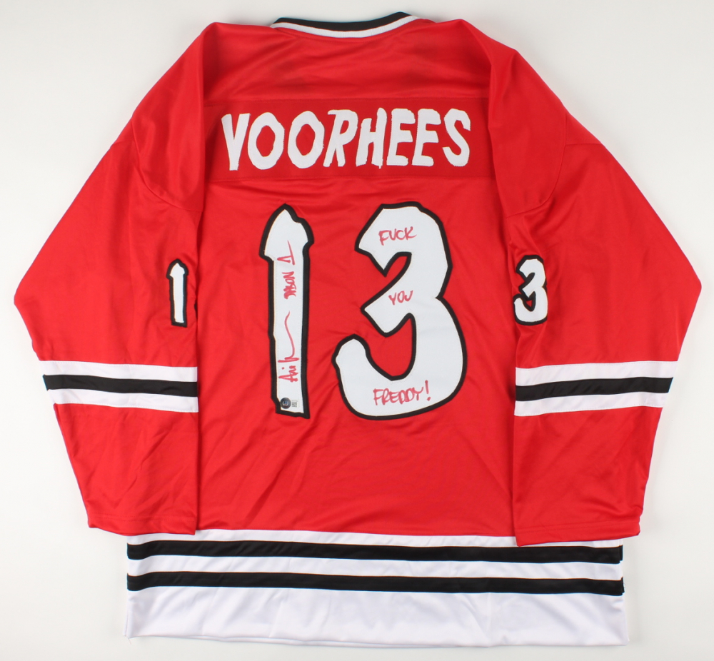 Ari Lehman Signed Jersey Inscribed "JASON 1" & "F*** YOU FREDDY!" (Beckett) at PristineAuction.com Ari Lehman Signed Jersey Inscribed "JASON 1" & "F*** YOU FREDDY!" (Beckett) at PristineAuction.com