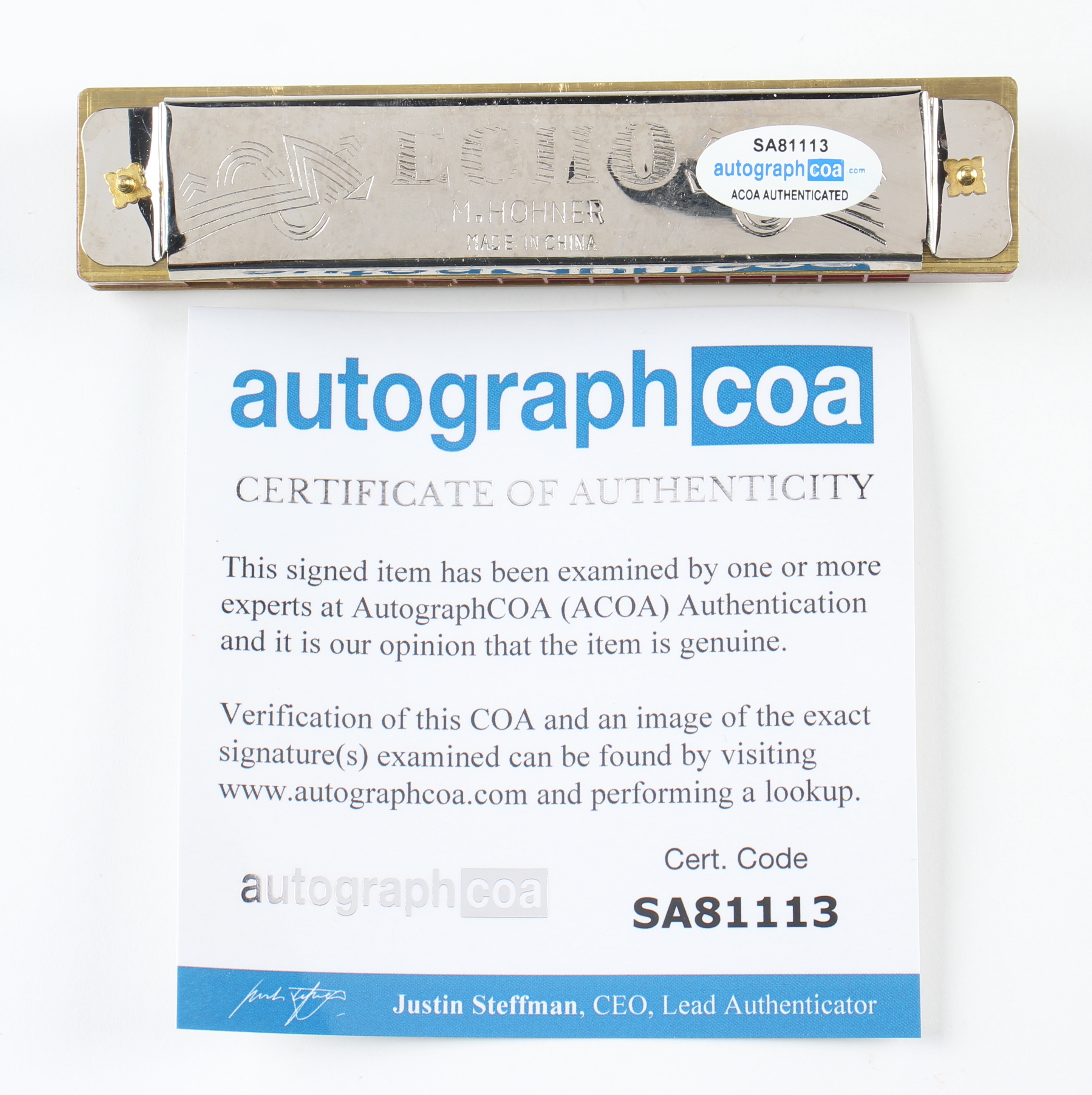 Steven Tyler Signed Harmonica (AutographCOA COA) at PristineAuction.com Steven Tyler Signed Harmonica (AutographCOA COA) at PristineAuction.com