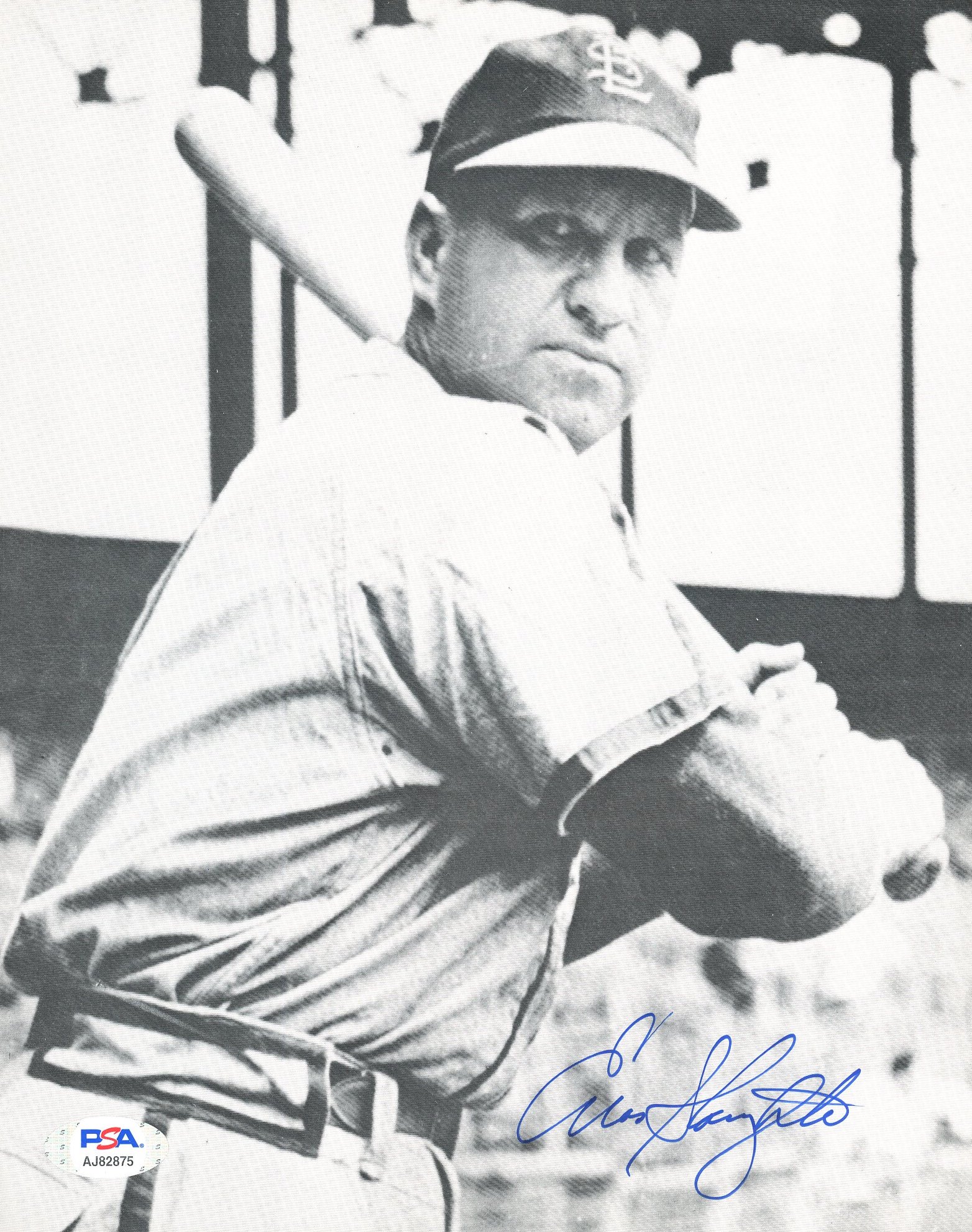 Enos Slaughter Signed Cardinals 8x10 Photo (PSA COA) at PristineAuction.com Enos Slaughter Signed Cardinals 8x10 Photo (PSA COA) at PristineAuction.com
