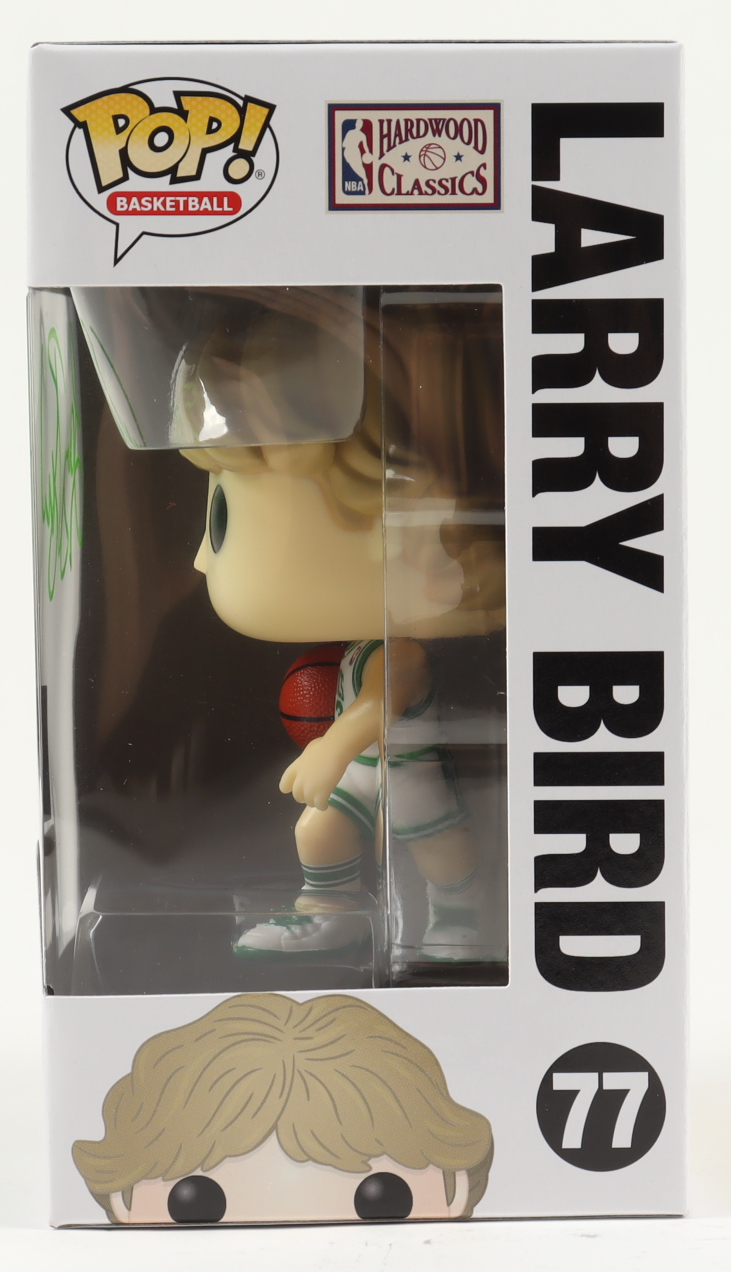 Larry Bird Signed Celtics #77 Funko Pop! Vinyl Figure (Schwartz COA & Bird Hologram) at PristineAuction.com Larry Bird Signed Celtics #77 Funko Pop! Vinyl Figure (Schwartz COA & Bird Hologram) at PristineAuction.com