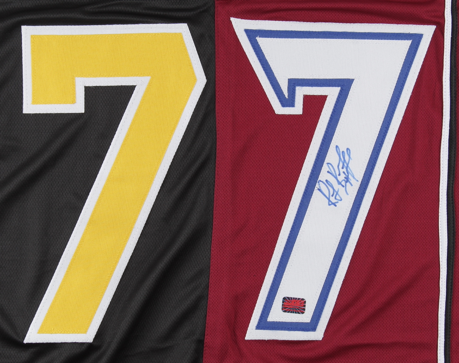 Ray Bourque Signed Bruins / Avalanche Split Jersey Swatch (YSMS COA) at PristineAuction.com Ray Bourque Signed Bruins / Avalanche Split Jersey Swatch (YSMS COA) at PristineAuction.com