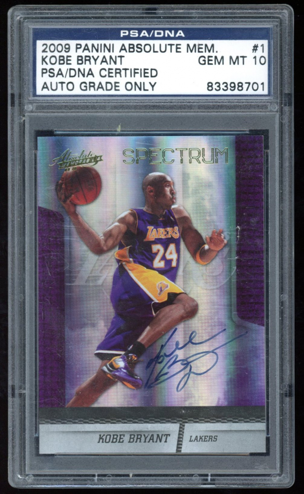Kobe Bryant 200910 Absolute Memorabilia Spectrum Signatures Gold 1