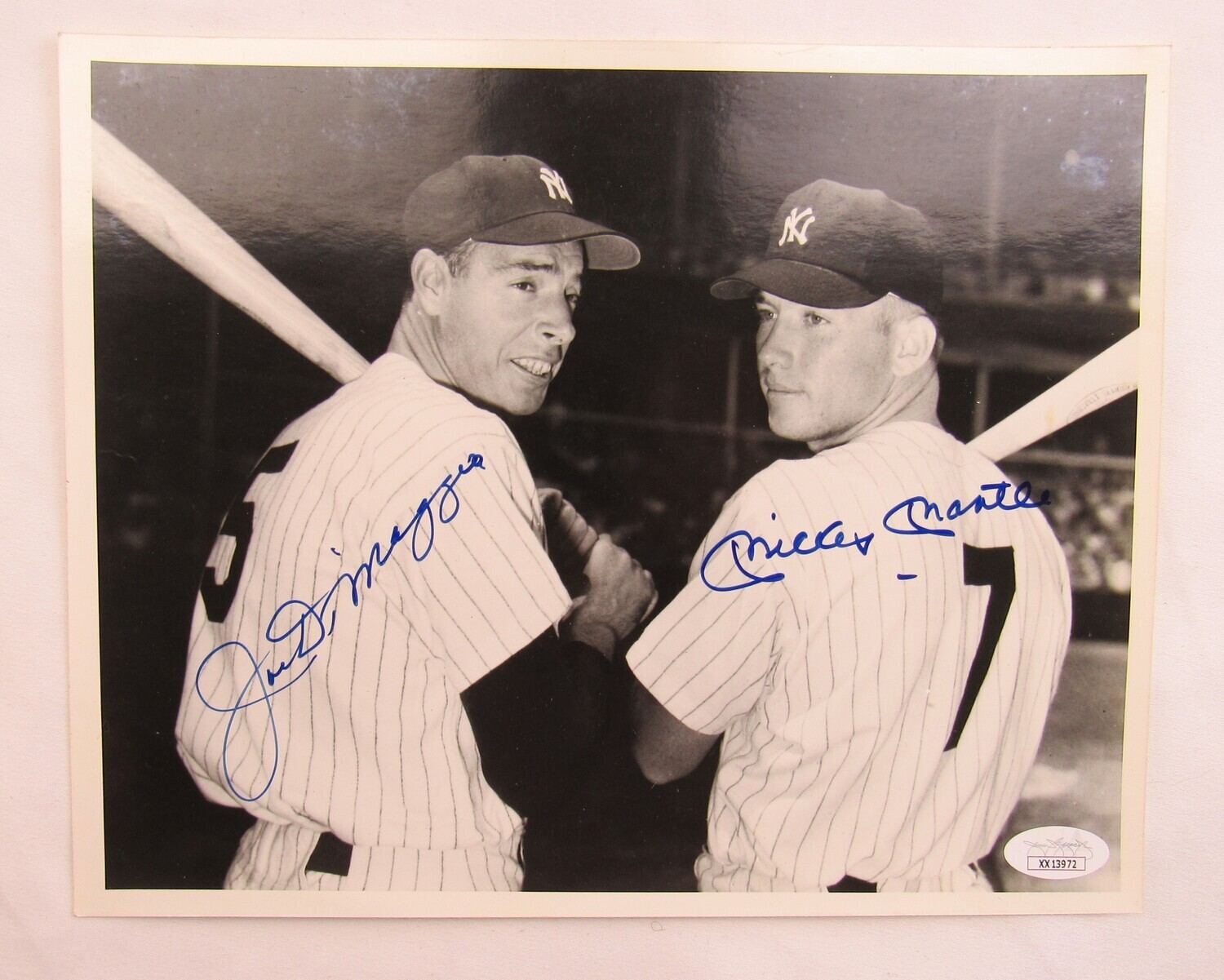 Joe DiMaggio & Mickey Mantle Signed Yankees 8x10 Photo (JSA LOA) at PristineAuction.com Joe DiMaggio & Mickey Mantle Signed Yankees 8x10 Photo (JSA LOA) at PristineAuction.com